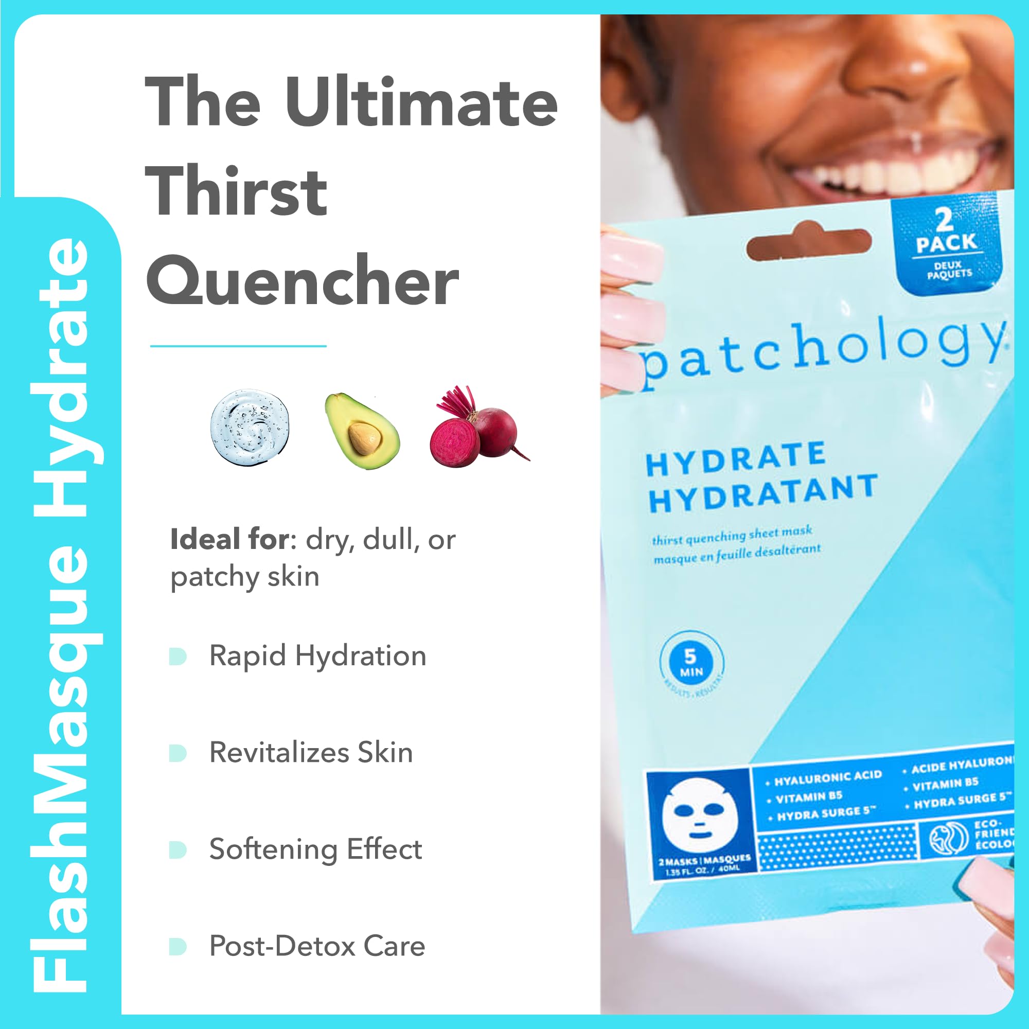 Foto 5 pulgar | Mascarilla Patchology Perfect Weekend Flashmasque Kit (6 Máscaras) - Venta Internacional.