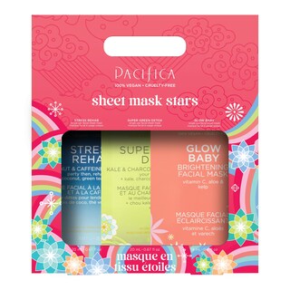 Foto 1 | Set De Regalo De Mascarillas Faciales Pacifica Glow Baby, Super Green, Paquete De 3 - Venta Internacional.