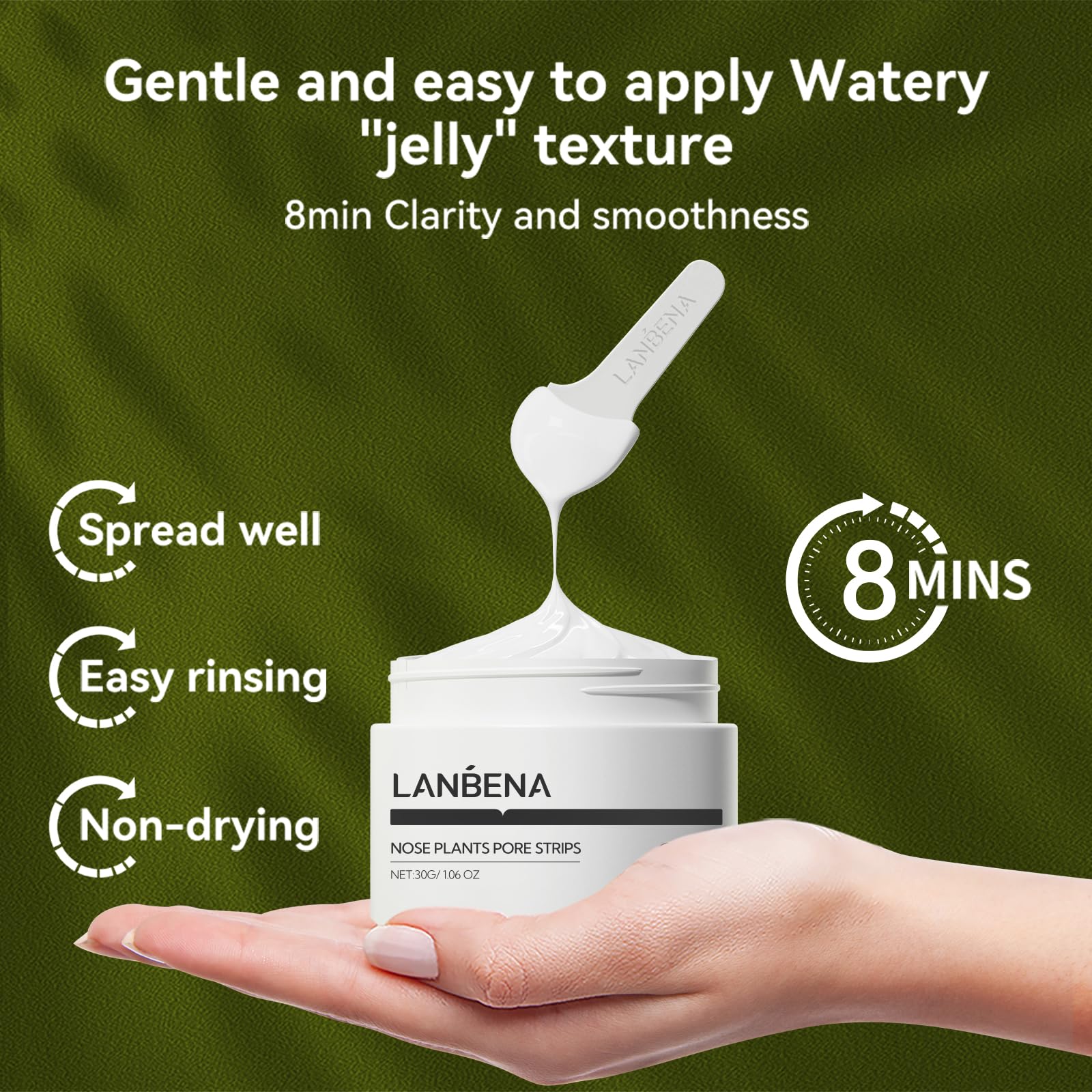 Foto 6 pulgar | Mascarilla Removedora De Puntos Negros Lanbena Charcoal Peel-off 30 Ml - Venta Internacional.