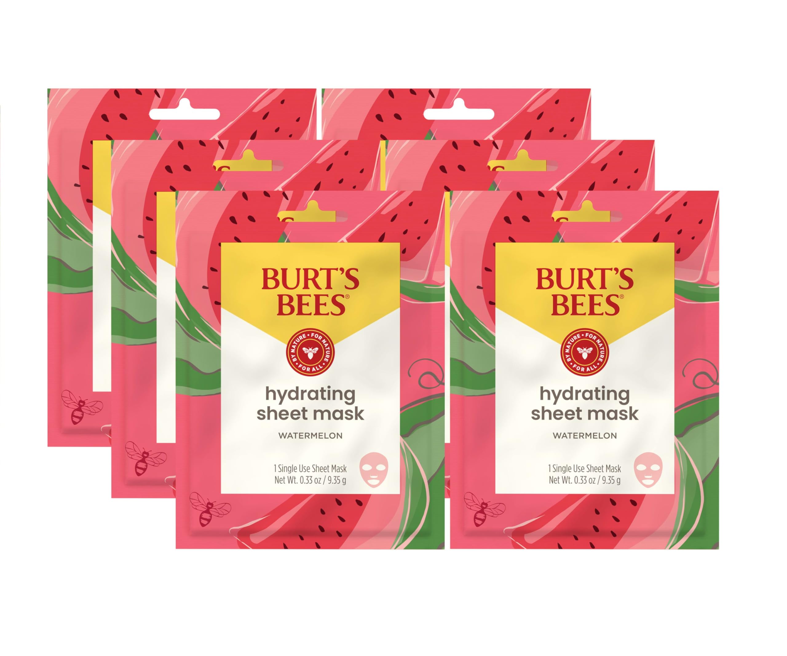 Mascarilla Hidratante Burt's Bees, Sandía, Paquete De 6 - Venta Internacional.