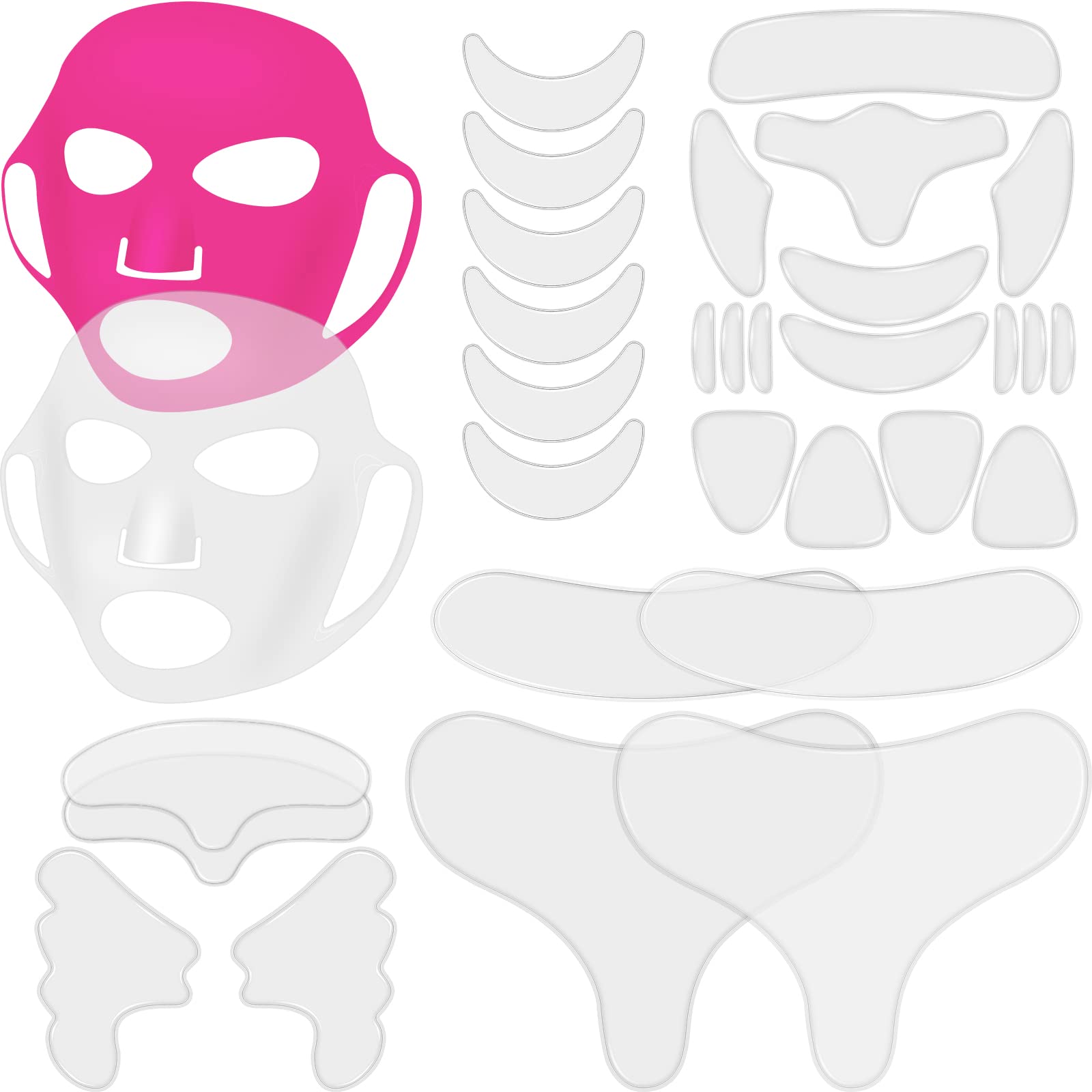 Juego De Almohadillas De Silicona Maitys, 32 Piezas, Para Rostro, Pecho Y Cuello, Reutilizables - Venta Internacional.