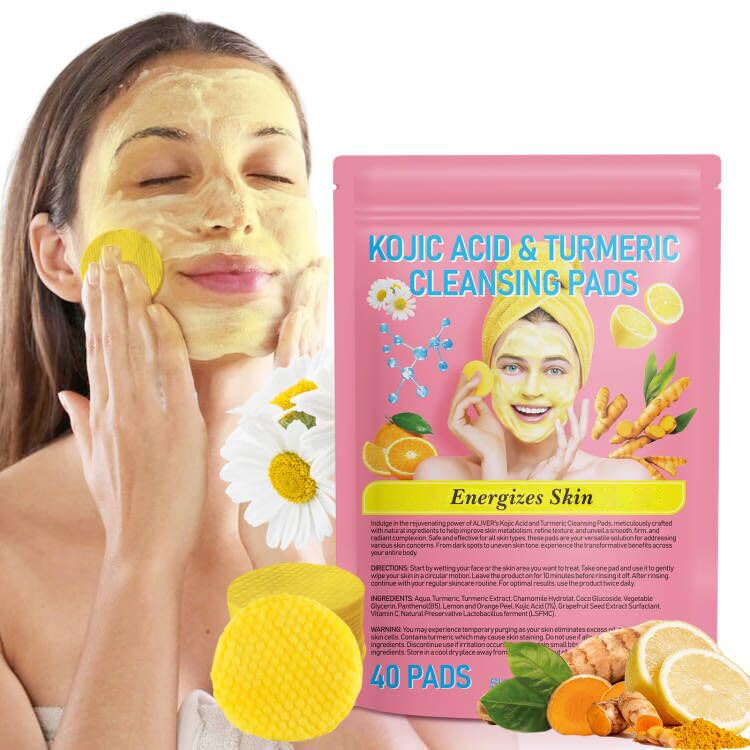 Foto 2 pulgar | Almohadillas Limpiadoras Genéricas Con Ácido Koji De Cúrcuma Con Vitamina B5 Y C 40p - Venta Internacional.