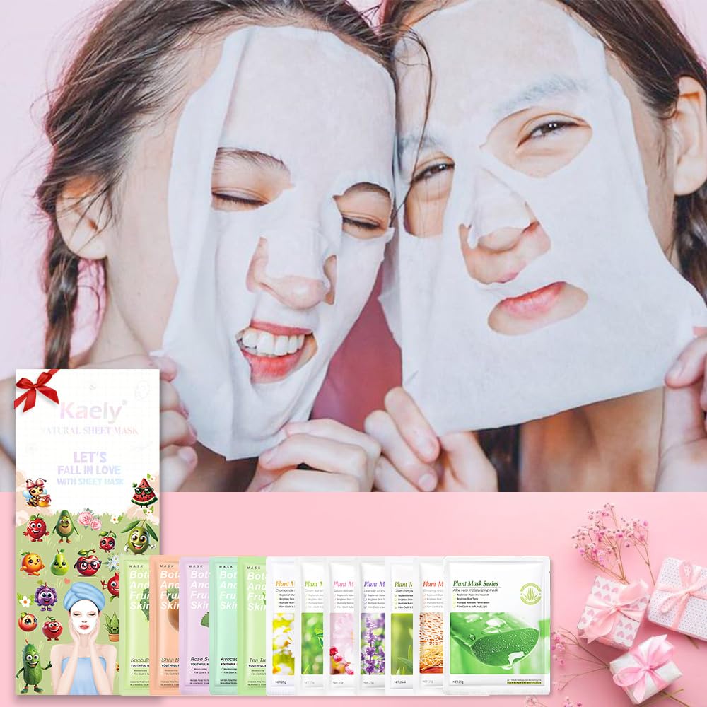 Foto 7 pulgar | Paquete De 12 Mascarillas Faciales Para El Cuidado De La Piel Kaely Para Niños Y Mujeres - Venta Internacional.