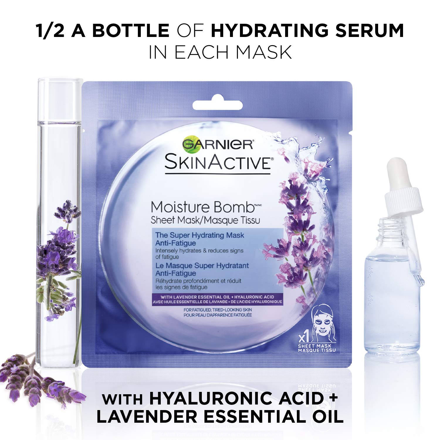 Foto 3 pulgar | Mascarilla Garnier Skinactive Moisture Bomb, 6 Unidades - Venta Internacional.
