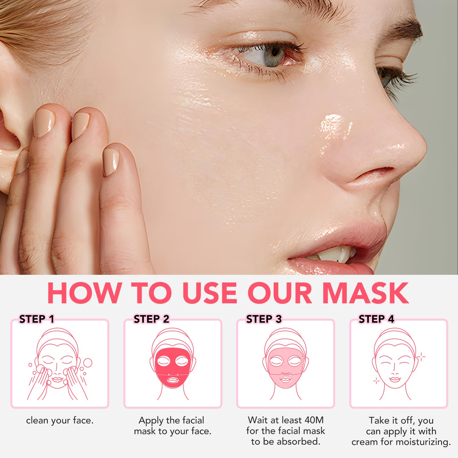 Foto 8 pulgar | Mascarilla Facial De Hidrogel De Colágeno 34 G X 8 Para Elasticidad De La Piel - Venta Internacional.