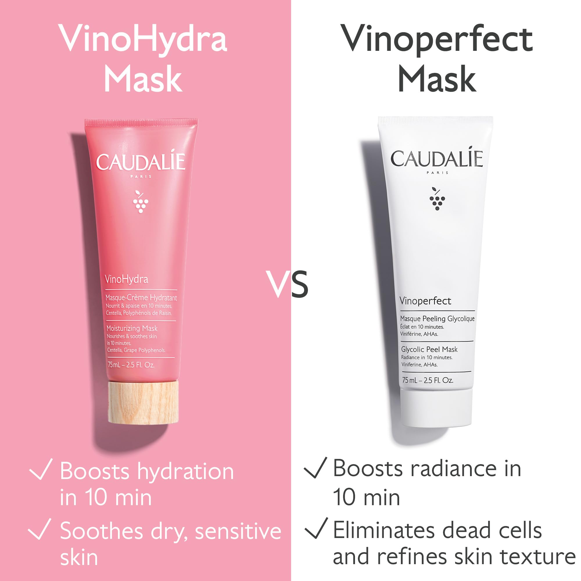 Foto 6 pulgar | Mascarilla Hidratante Caudalie Vinohydra Con Centella Asiática 75 Ml - Venta Internacional.
