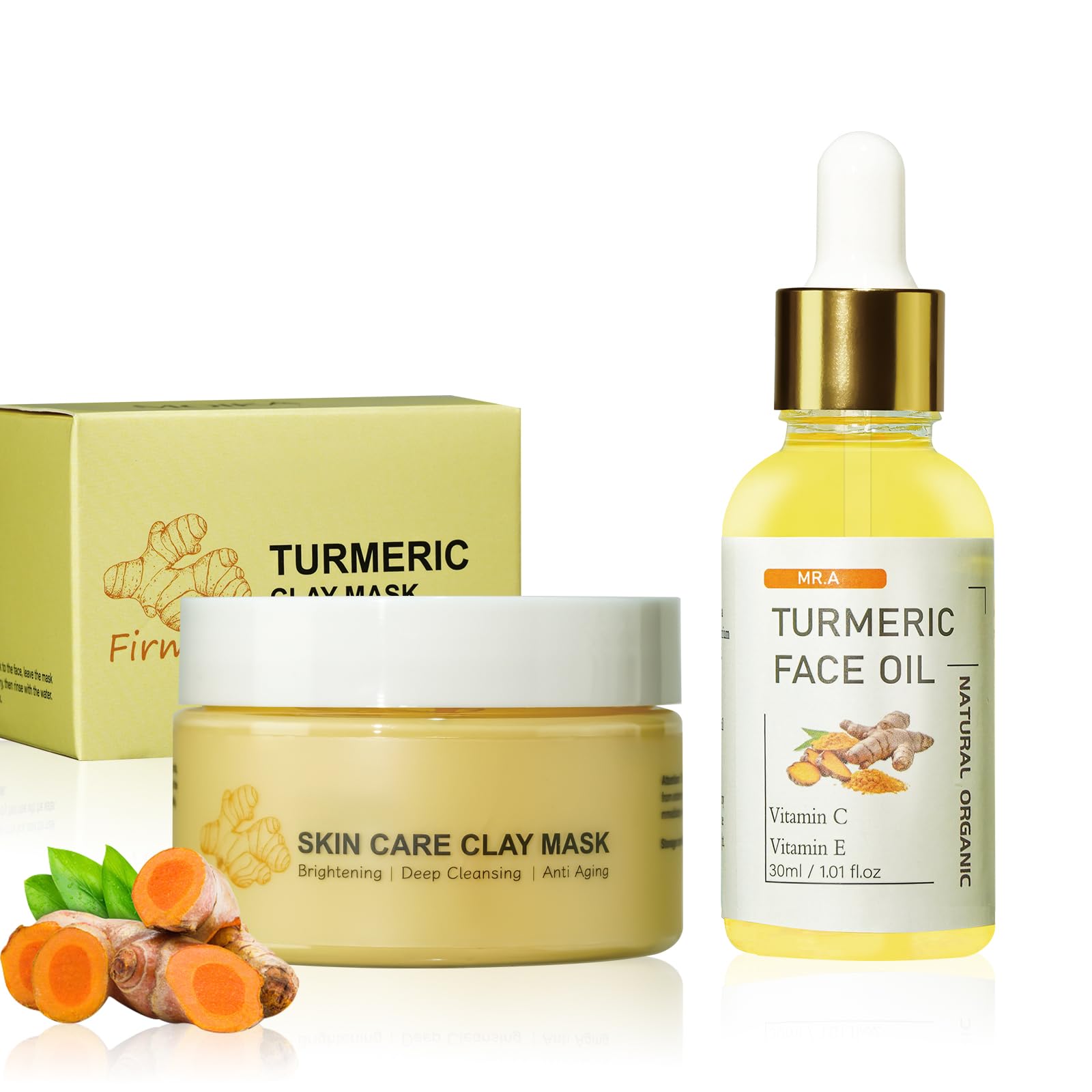 Foto 1 | Kit De Cuidado De La Piel Mr.a, Máscara Facial De Arcilla Y Aceite De Cúrcuma - Venta Internacional.
