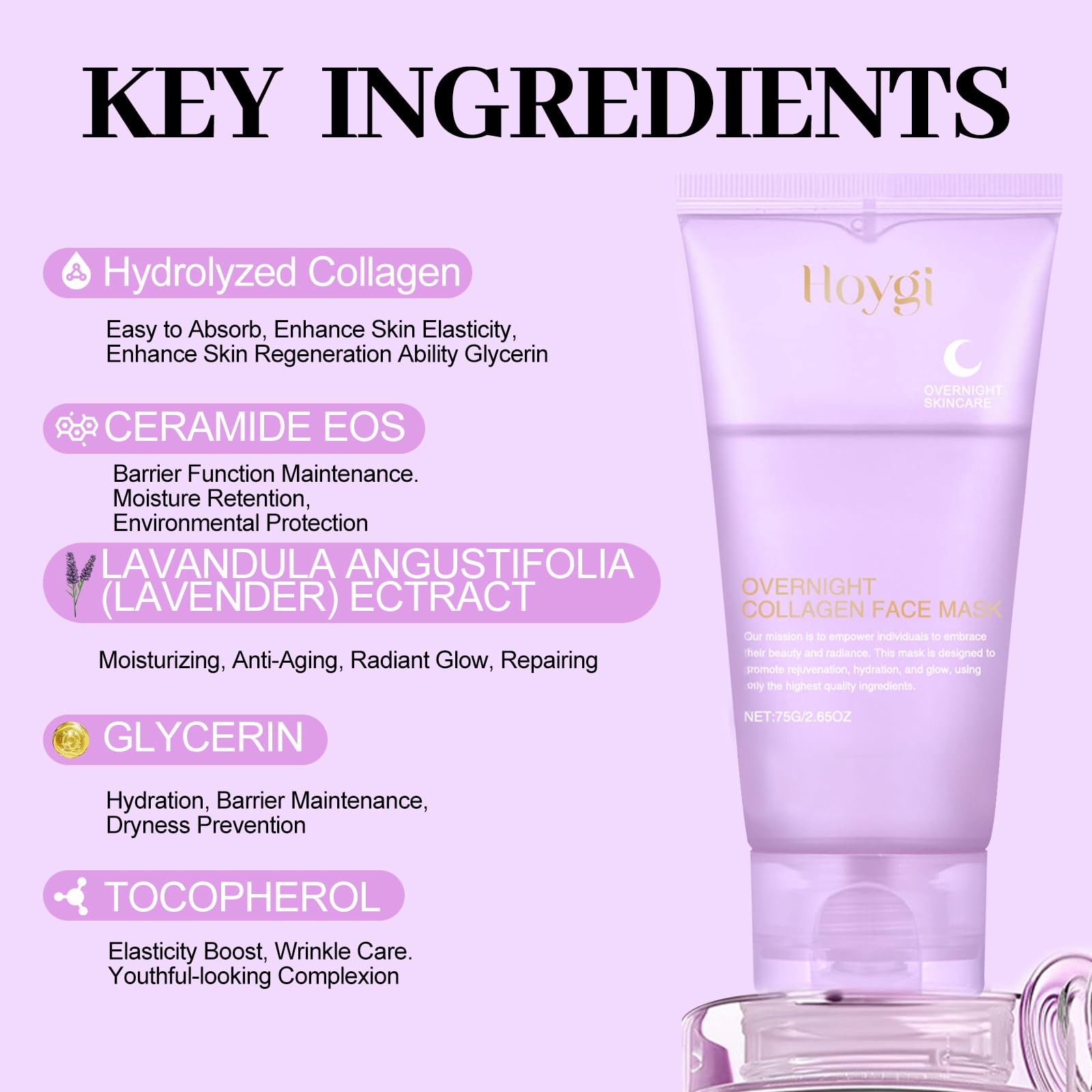 Foto 3 pulgar | Mascarilla Facial Erinde Collagen Overnight Wrapping Off - Venta Internacional.
