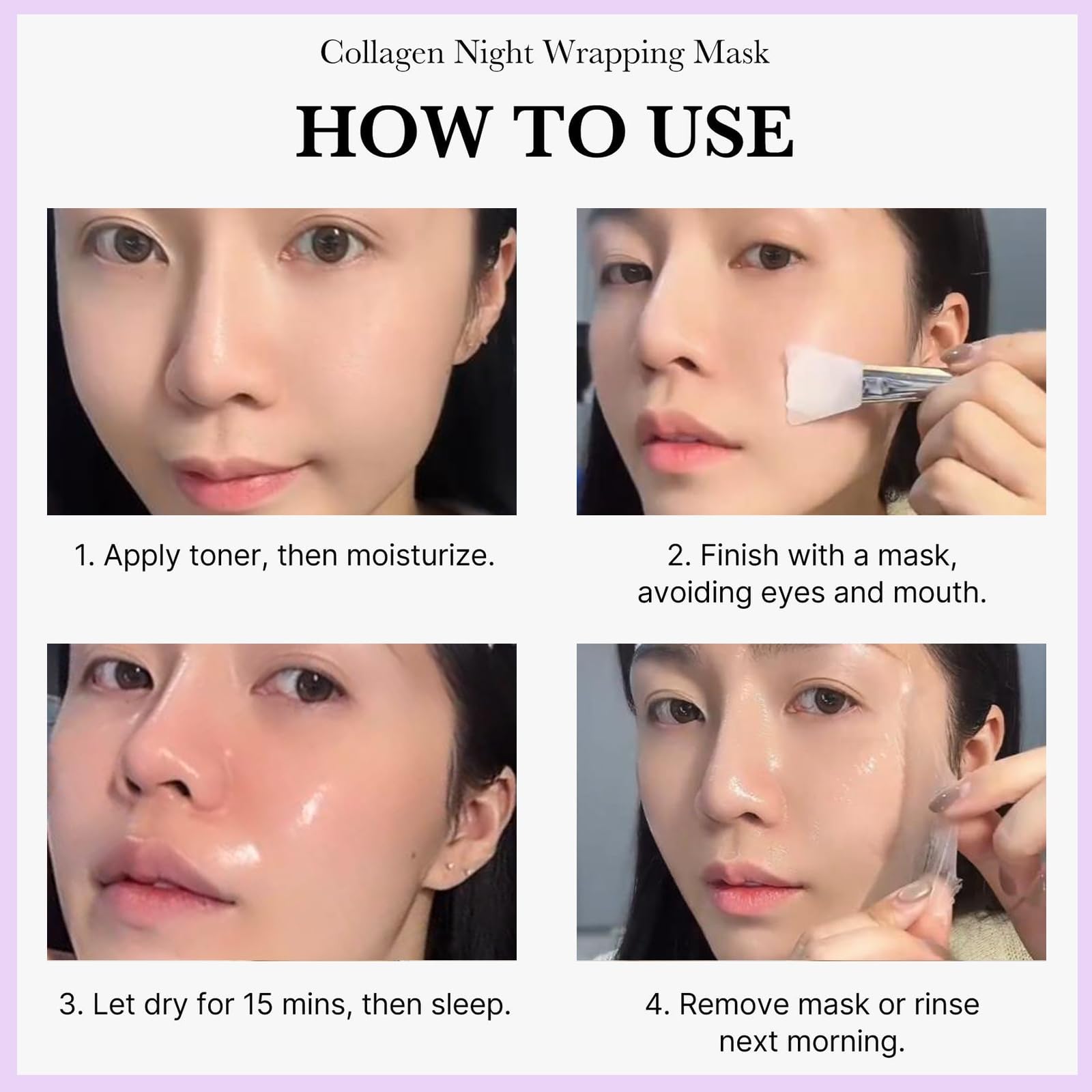 Foto 7 pulgar | Mascarilla Facial Erinde Collagen Overnight Wrapping Off - Venta Internacional.