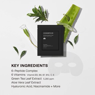 Foto 4 | Set De Mascarillas Faciales De Hidrogel Revitalizante Hommeface Para Hombres (5 Unidades) - Venta Internacional.