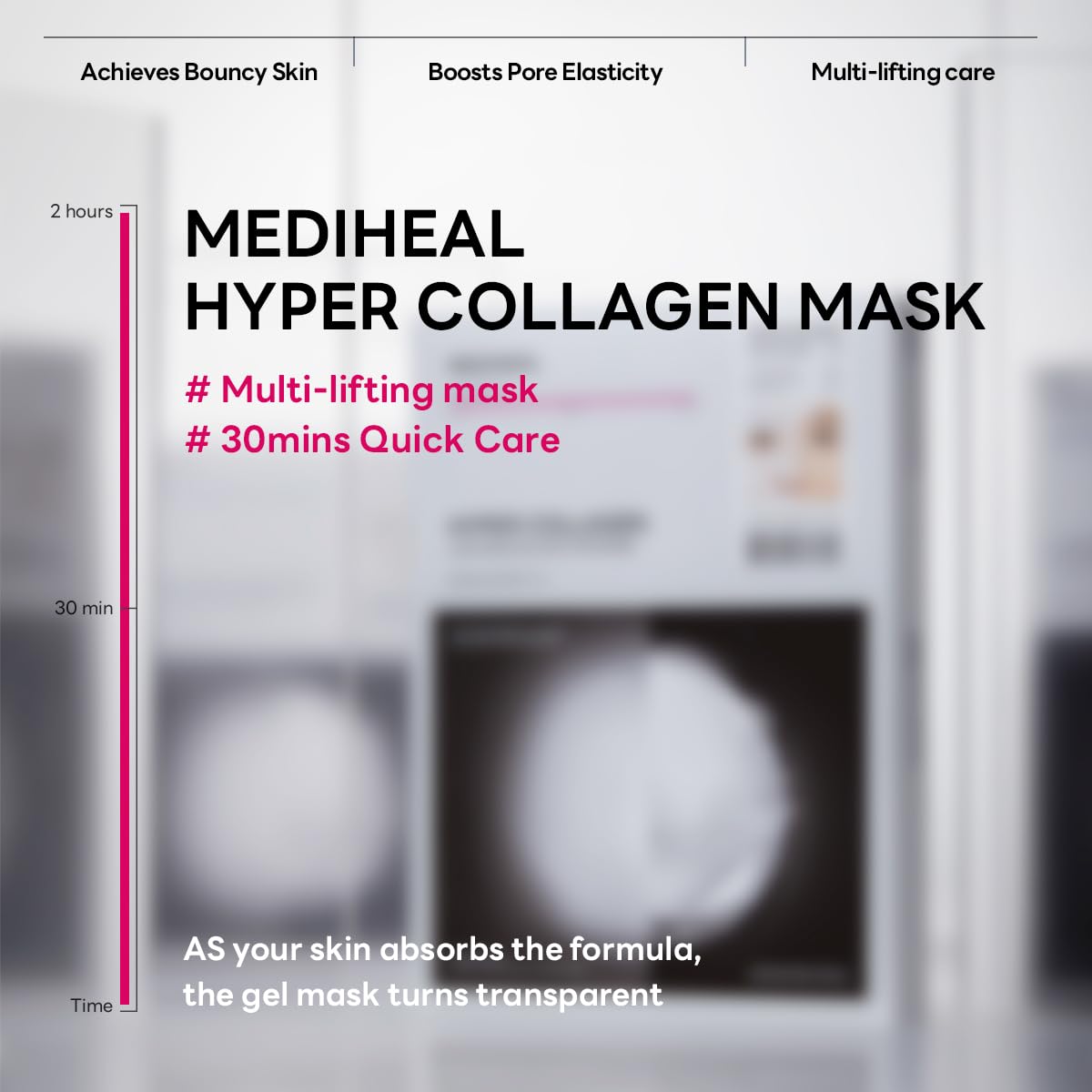 Foto 4 pulgar | Mascarilla De Gel Mediheal Hyper Collagen Para Cuidado De Múltiples Levantamientos, 4 Unidades - Venta Internacional.