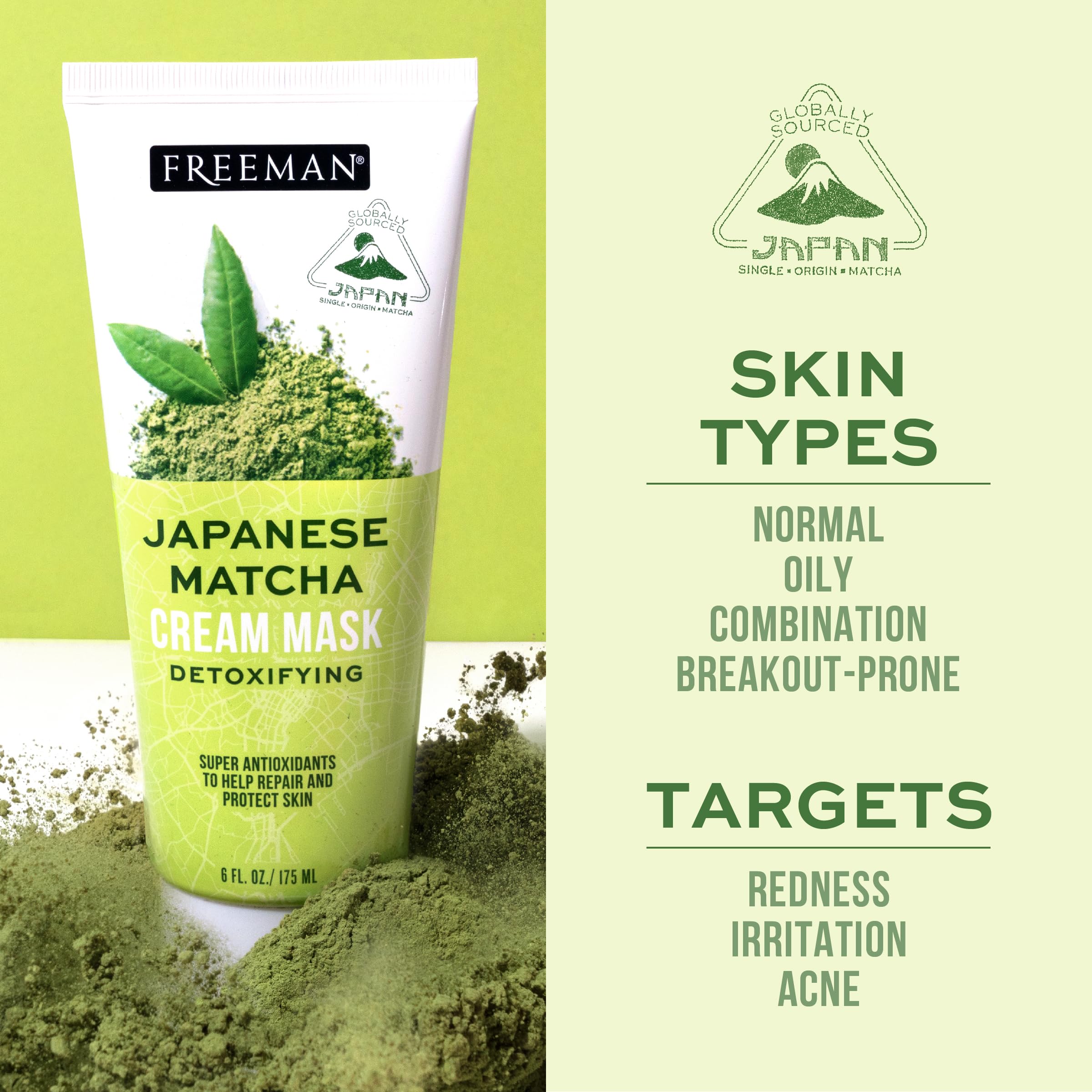 Foto 4 pulgar | Mascarilla Facial Freeman Exotic Blends Japanese Matcha Cream 175ml - Venta Internacional.