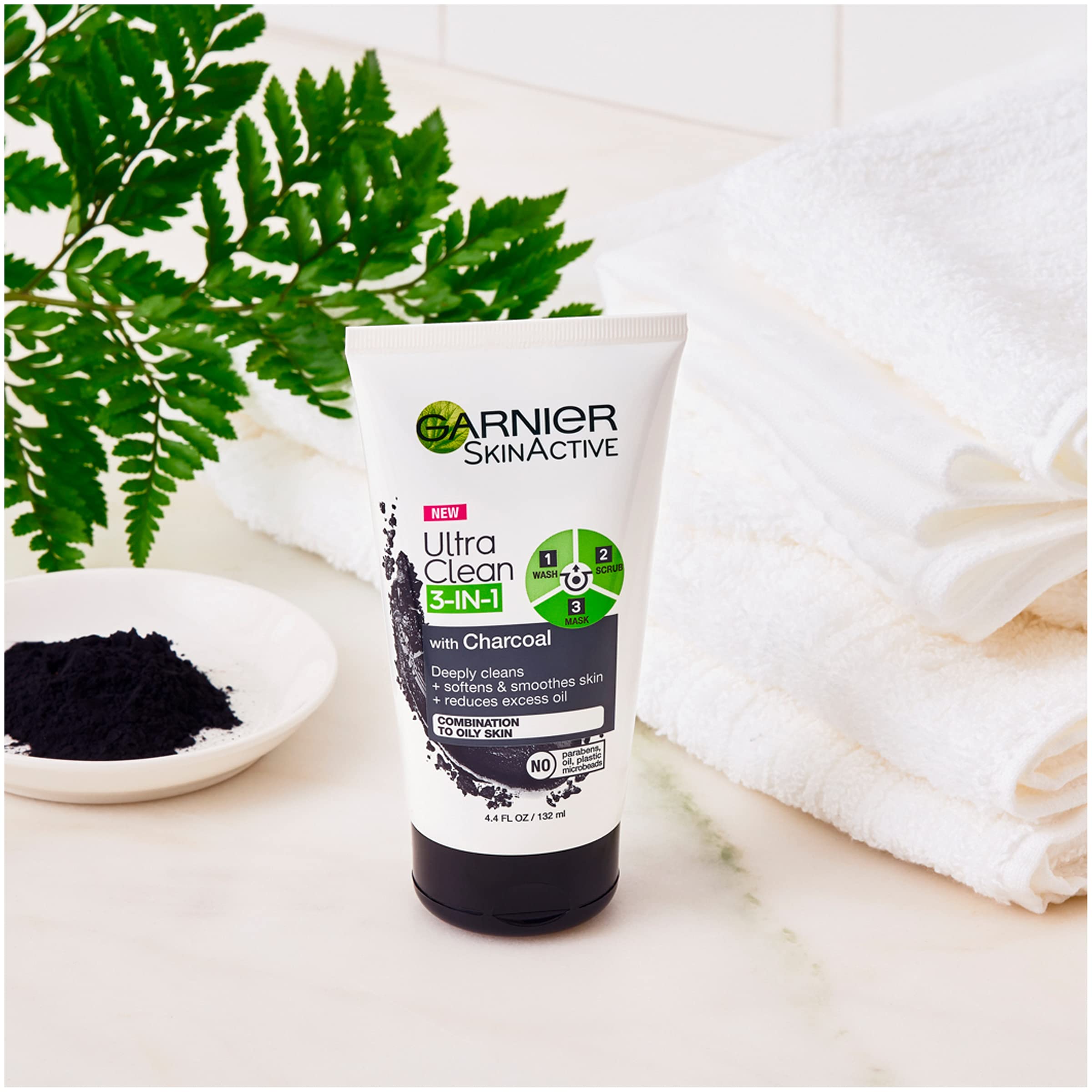 Foto 4 pulgar | Limpiador Facial, Exfoliante Y Mascarilla Garnier Skinactive Charcoal 130 Ml - Venta Internacional.
