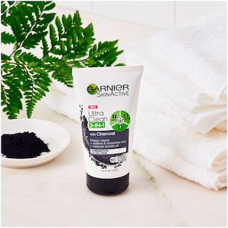 Foto 3 | Limpiador Facial, Exfoliante Y Mascarilla Garnier Skinactive Charcoal 130 Ml - Venta Internacional.
