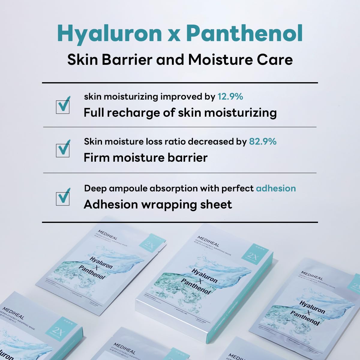 Foto 4 pulgar | Mascarilla Mediheal Derma Synergy Wraping Humectante, 10 Paquetes - Venta Internacional.