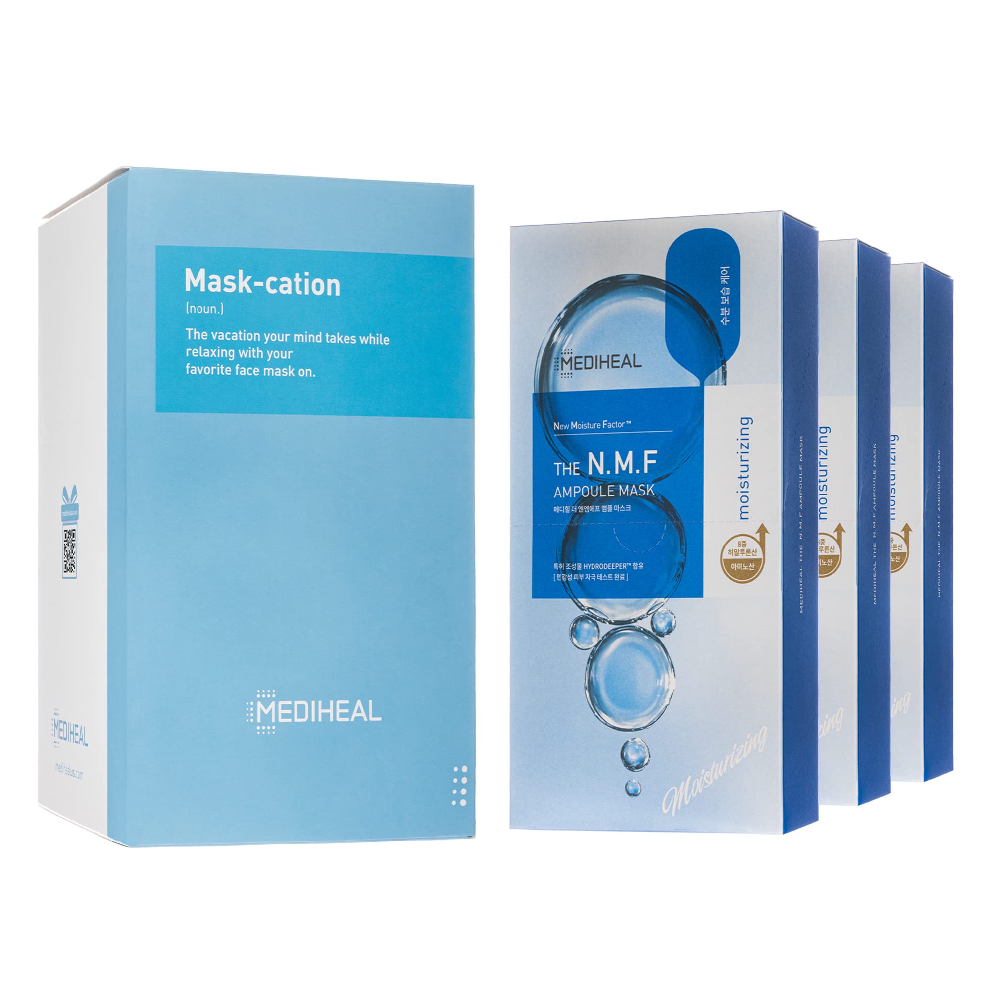 Máscara Facial En Ampolla Mediheal Nmf, 30 Hojas, Tamaño Jumbo - Venta Internacional.