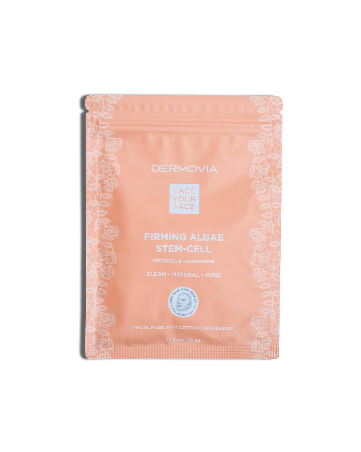 Mascarilla Facial Dermovia Lace Your Face, Reutilizable, Paquete De 4 - Venta Internacional.