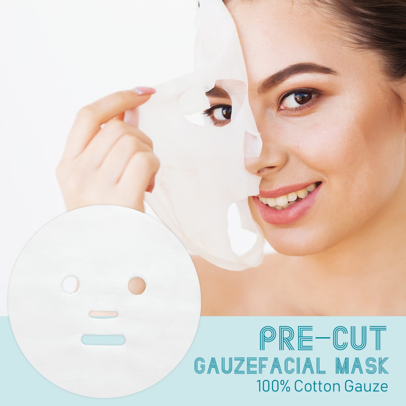 Foto 4 pulgar | Gasa Facial de Algodón para Cuidado de la Piel 150 Unidades - Venta Internacional