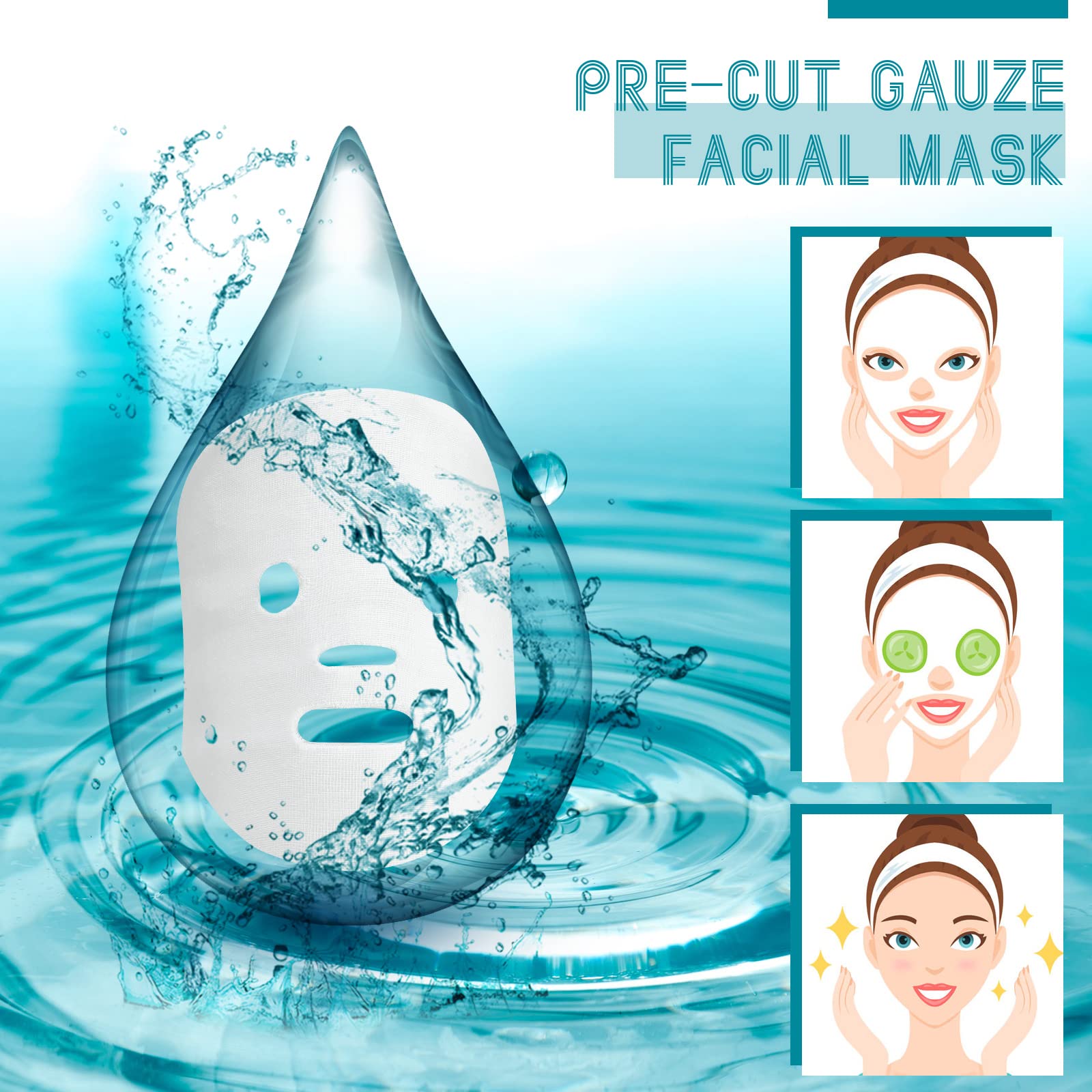 Foto 5 pulgar | Gasa Facial de Algodón para Cuidado de la Piel 150 Unidades - Venta Internacional