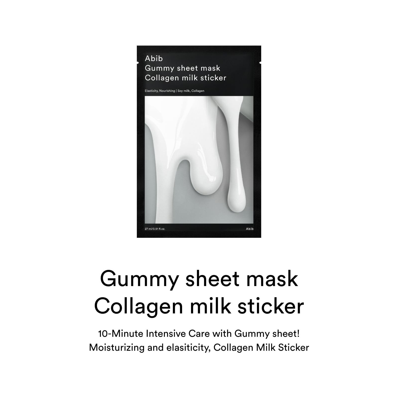Foto 3 pulgar | Mascarilla Abib Gummy Collagen Milk Con 10 Láminas - Venta Internacional.