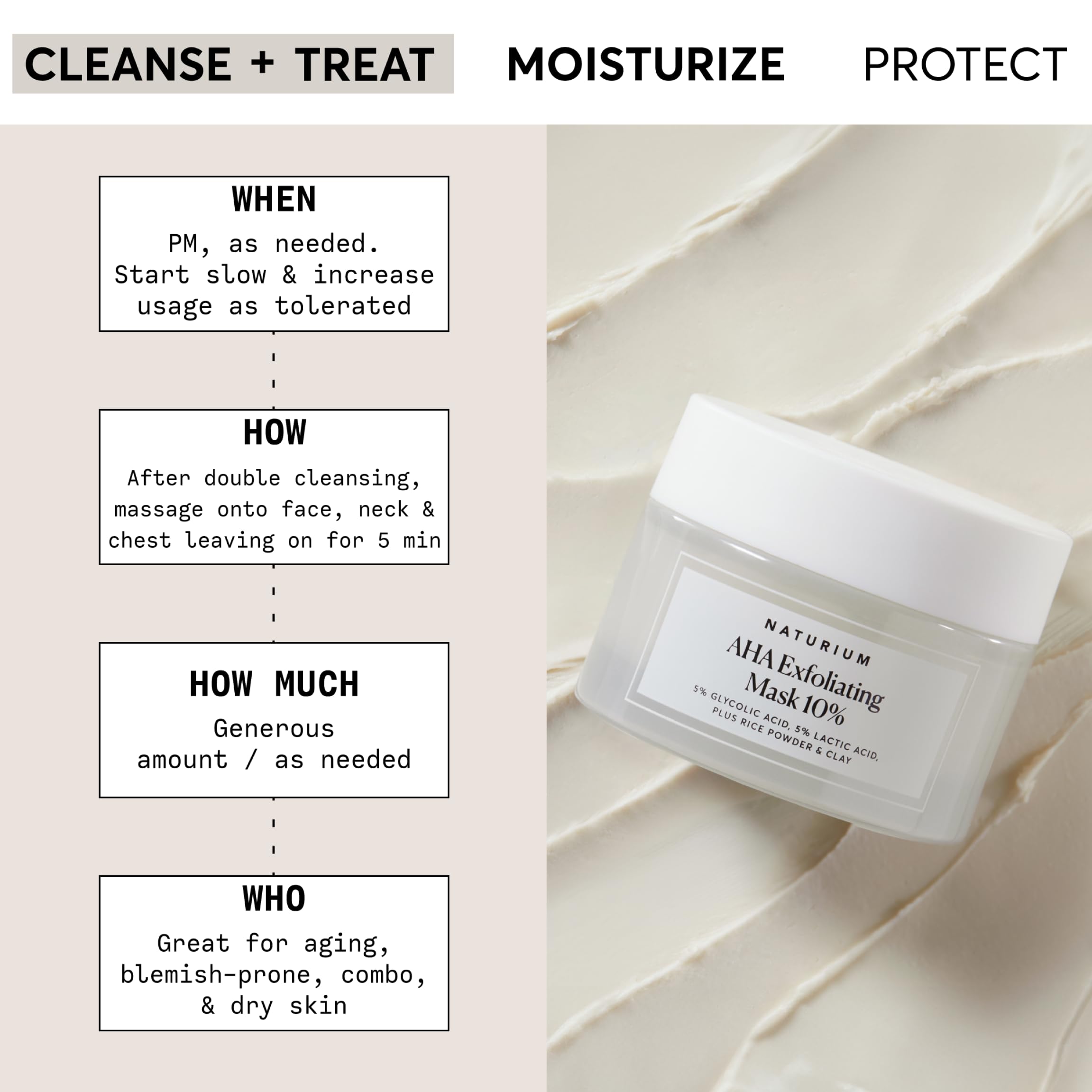 Foto 3 pulgar | Mascarilla Exfoliante Naturium Aha 10% Con Ácidos Glicólico Y Láctico - Venta Internacional.