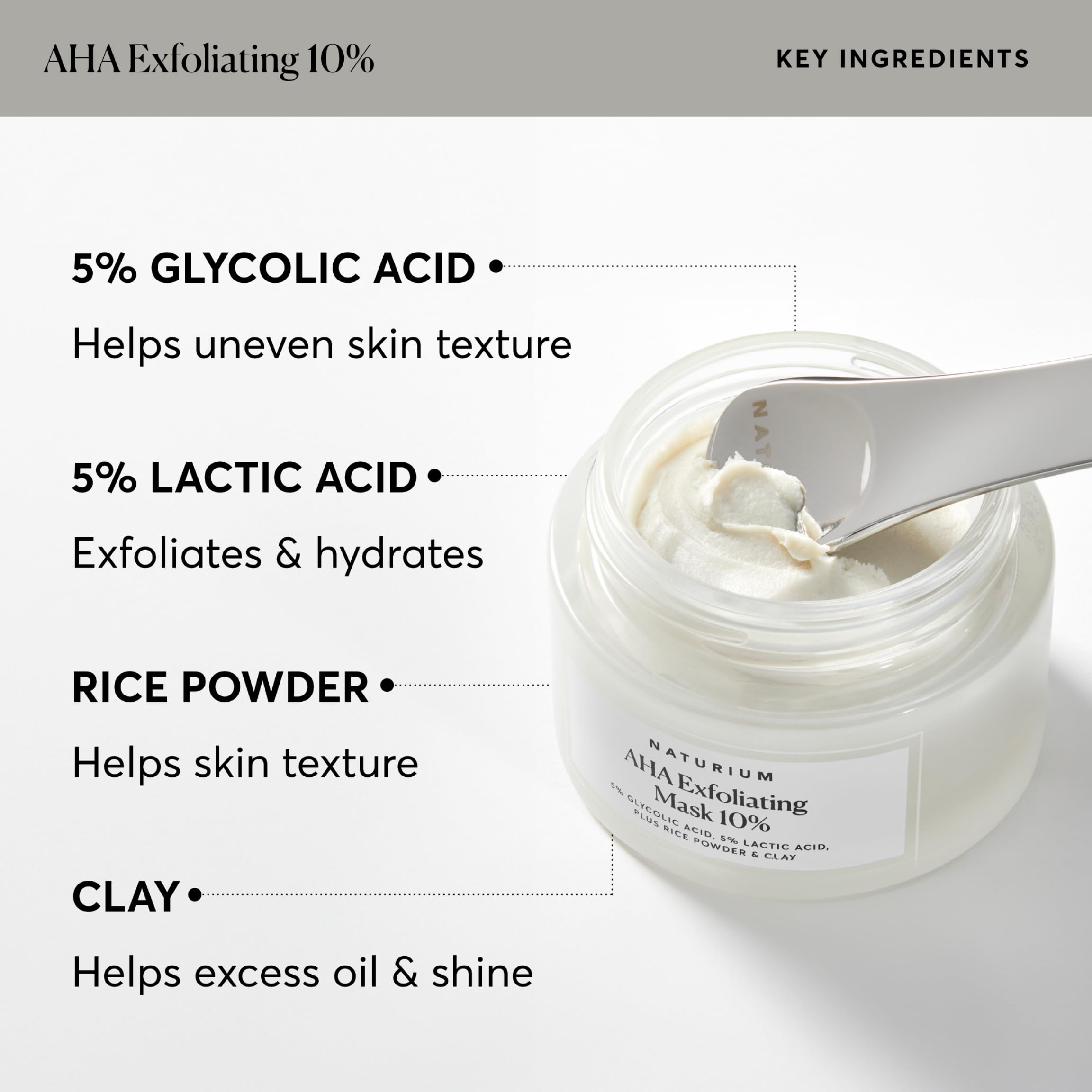 Foto 5 pulgar | Mascarilla Exfoliante Naturium Aha 10% Con Ácidos Glicólico Y Láctico - Venta Internacional.