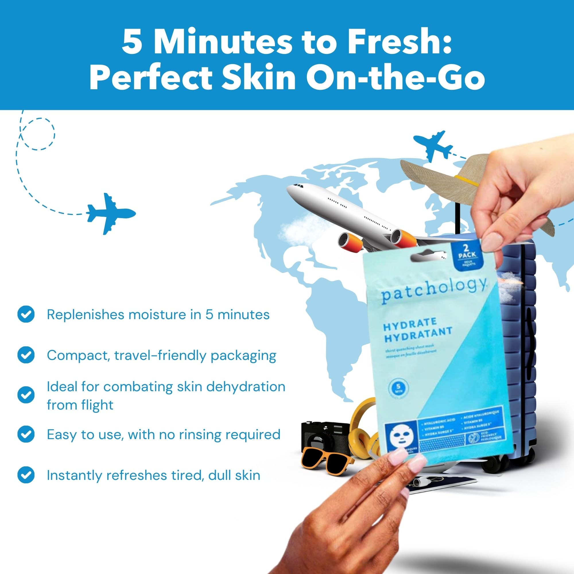 Foto 3 pulgar | Mascarilla Facial Patchology Hydrate Flashmasque Con Ácido Hialurónico - Venta Internacional.