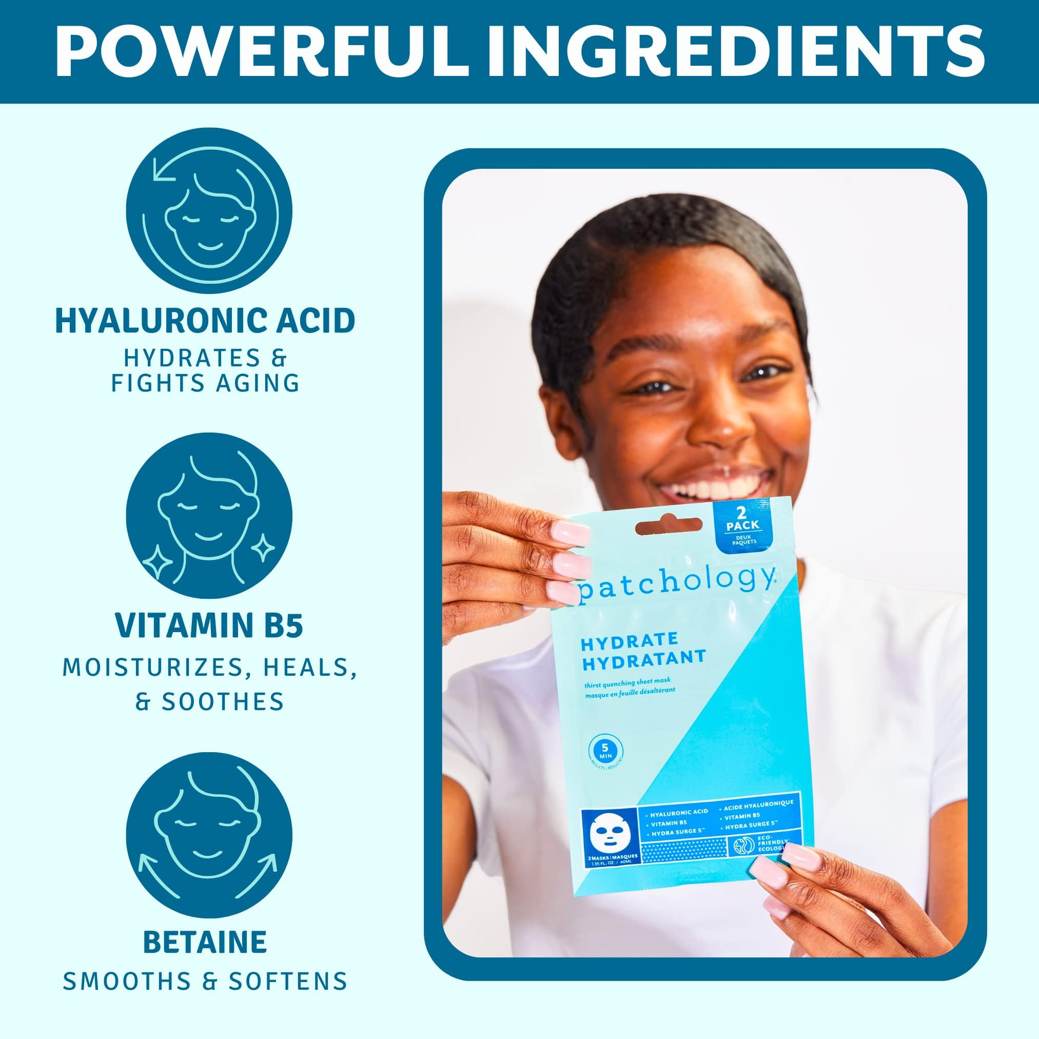 Foto 4 pulgar | Mascarilla Facial Patchology Hydrate Flashmasque Con Ácido Hialurónico - Venta Internacional.