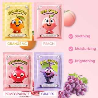 Foto 3 | Mascarillas Faciales, Kit De Cuidado De La Piel Evpct Kaely, Paquete De 12 Unidades Fruit Kids - Venta Internacional.