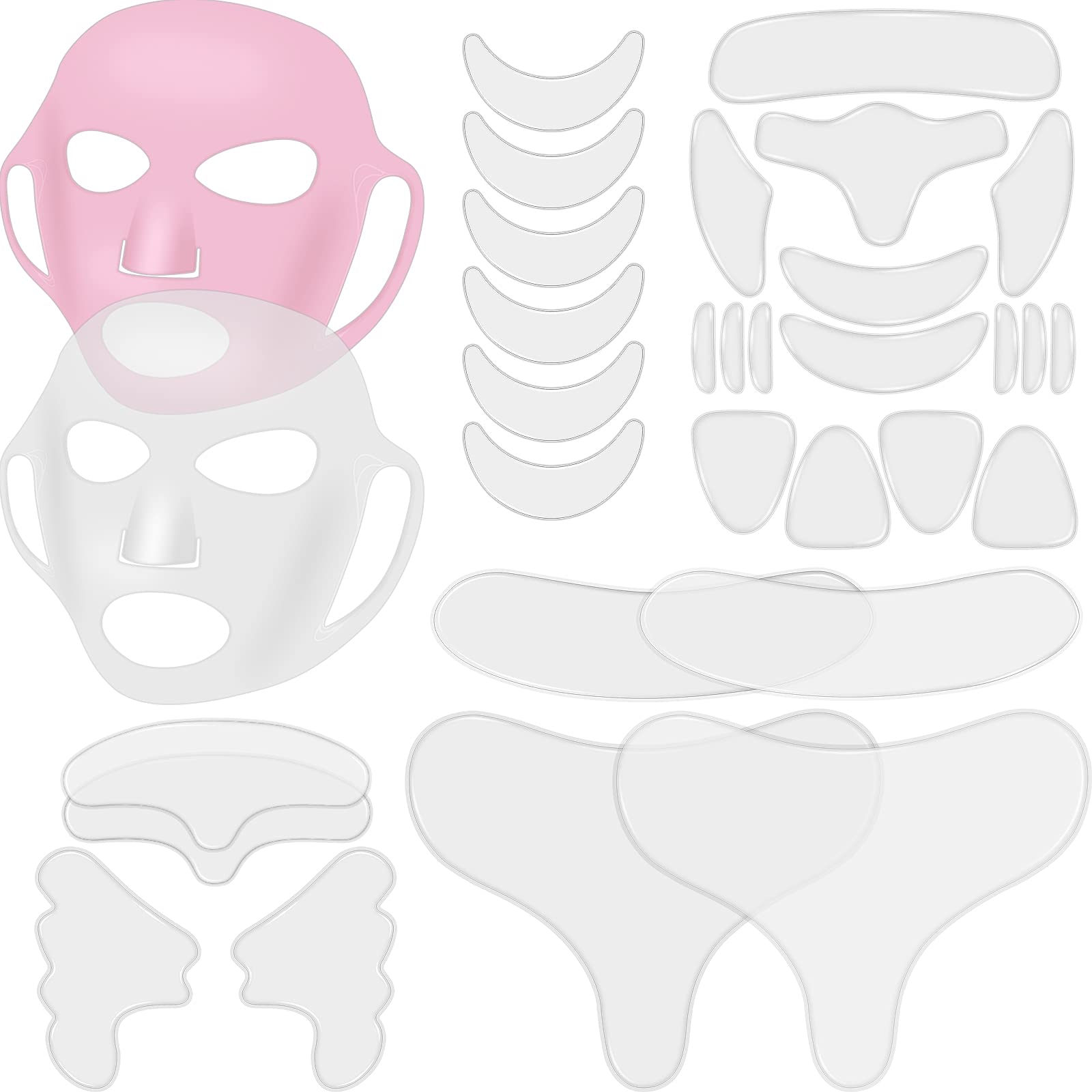 Juego De Almohadillas De Silicona Maitys, 32 Piezas, Para Rostro, Pecho Y Cuello, Reutilizables - Venta Internacional.
