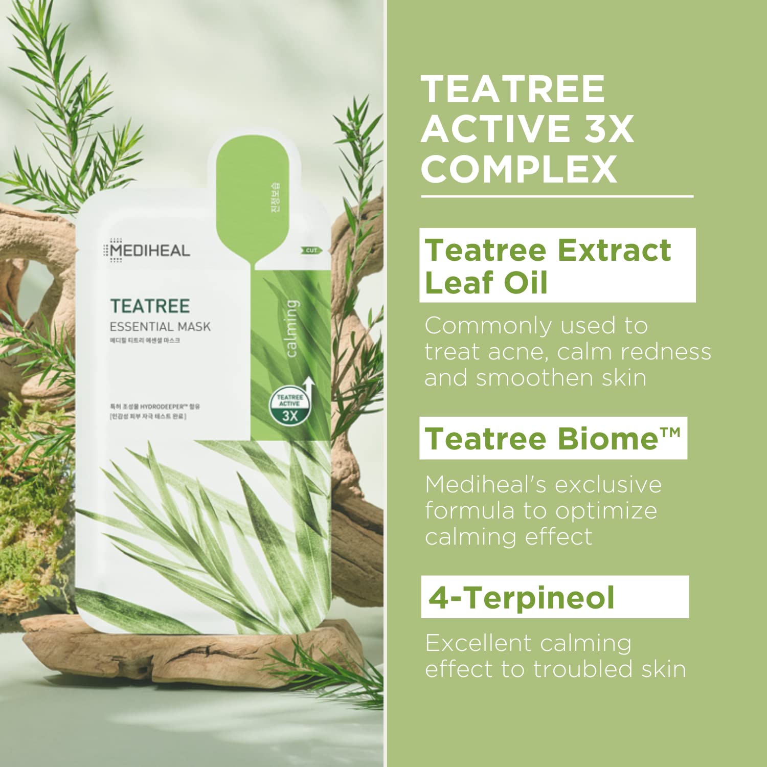 Foto 4 pulgar | Mascarilla Mediheal Tea Tree Essential Skin Calmante X4 - Venta Internacional.