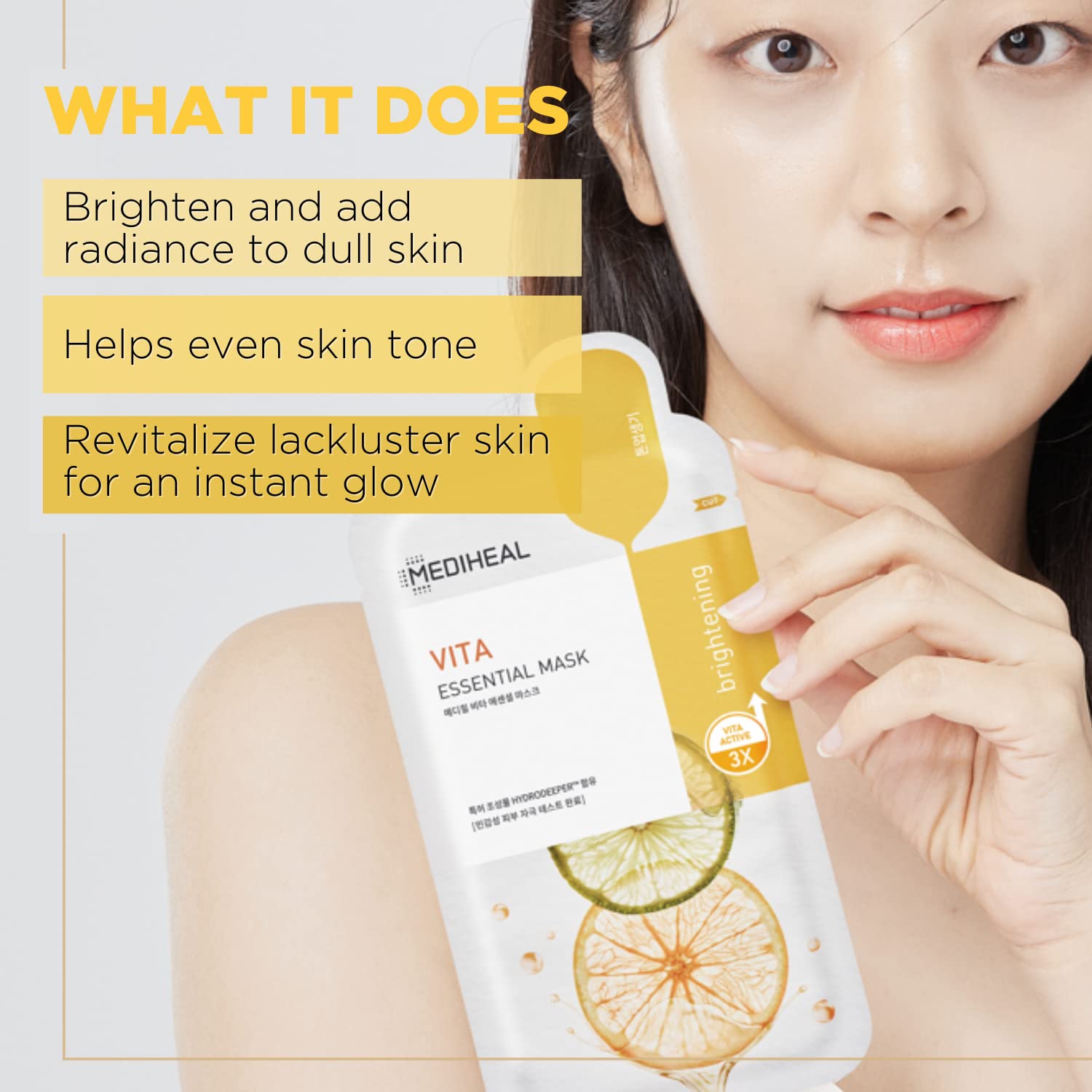 Foto 2 | Sheet Mask Mediheal Vita Essential Face Mask 10 Hojas - Venta Internacional.
