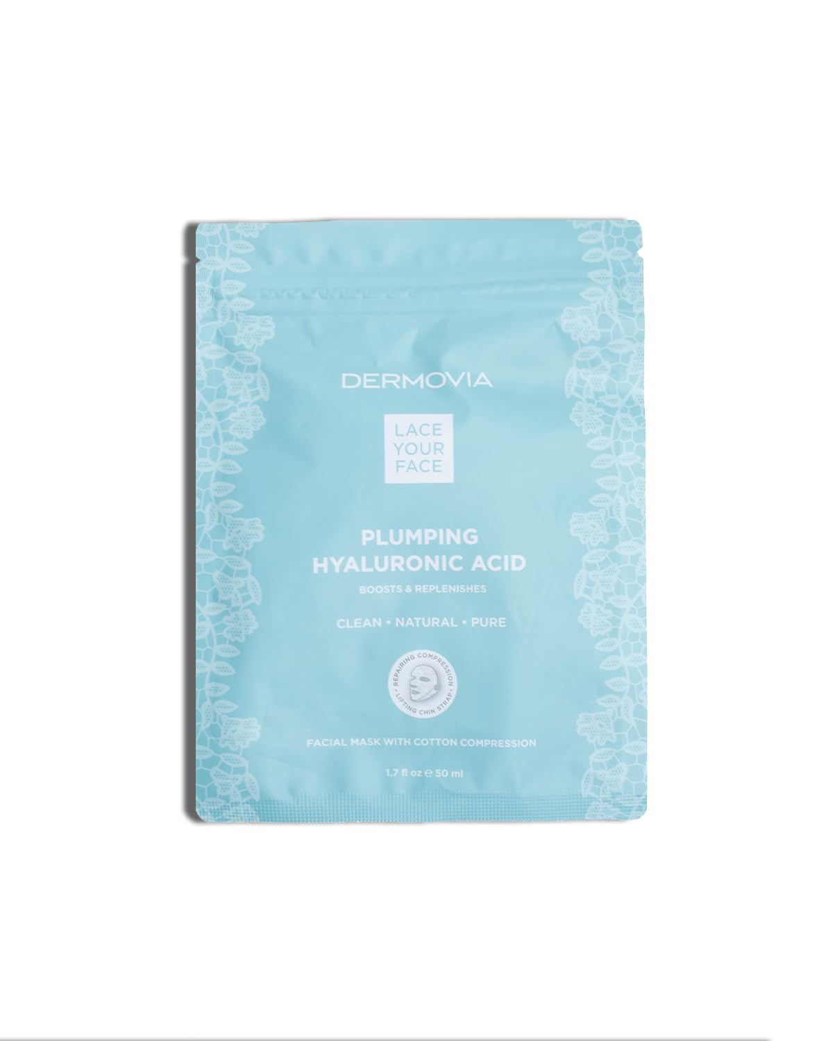 Mascarilla Facial Dermovia Lace Your Face Antienvejecimiento, Paquete De 4 - Venta Internacional.