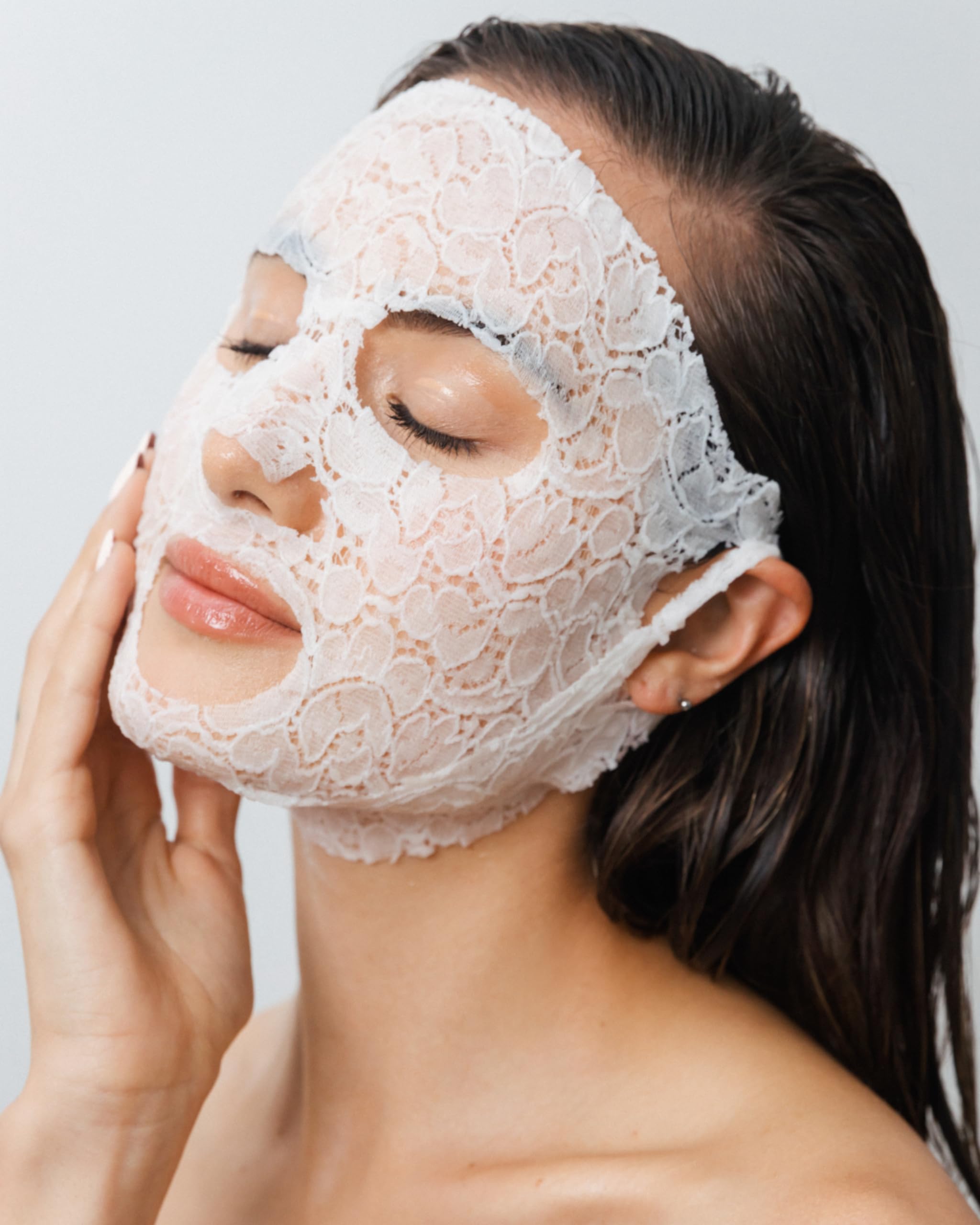 Foto 5 pulgar | Mascarilla Facial Dermovia Lace Your Face Antienvejecimiento, Paquete De 4 - Venta Internacional.