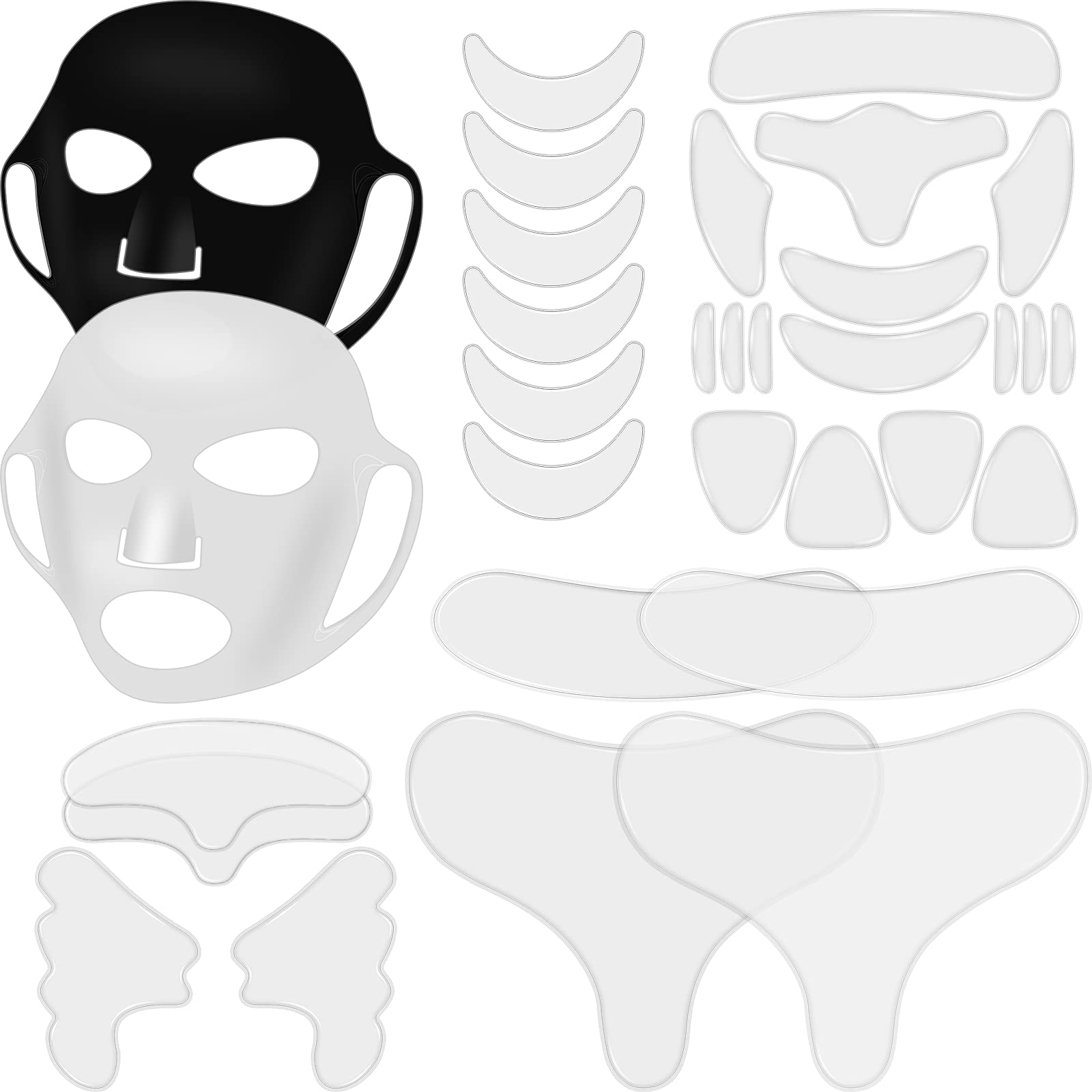Foto 2 pulgar | Juego De Almohadillas De Silicona Maitys, 32 Unidades, Para Rostro, Pecho Y Cuello, Negro Y Blanco - Venta Internaciona