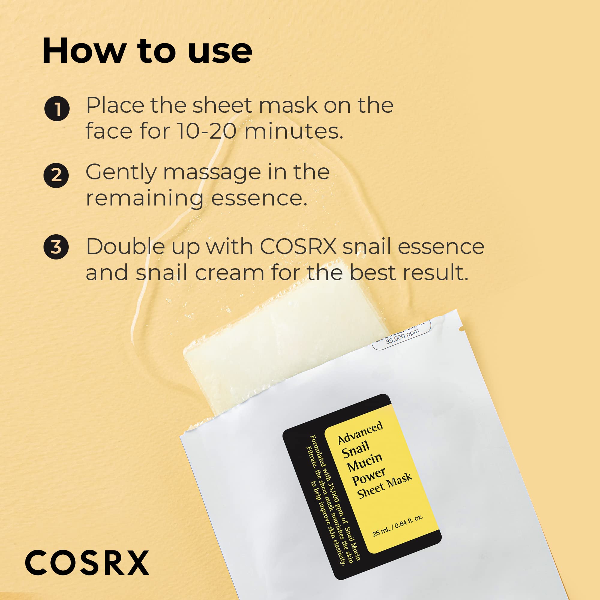 Foto 3 | Mascarilla En Lámina Cosrx Snail Mucin 10ea + Hidrogel Colágeno 3ea - Venta Internacional.
