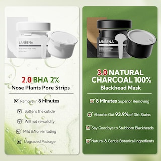 Foto 2 | Tiras Para Poros Nasales Lanbena Con 2% De Ácido Salicílico Bha, 2 Unidades - Venta Internacional.