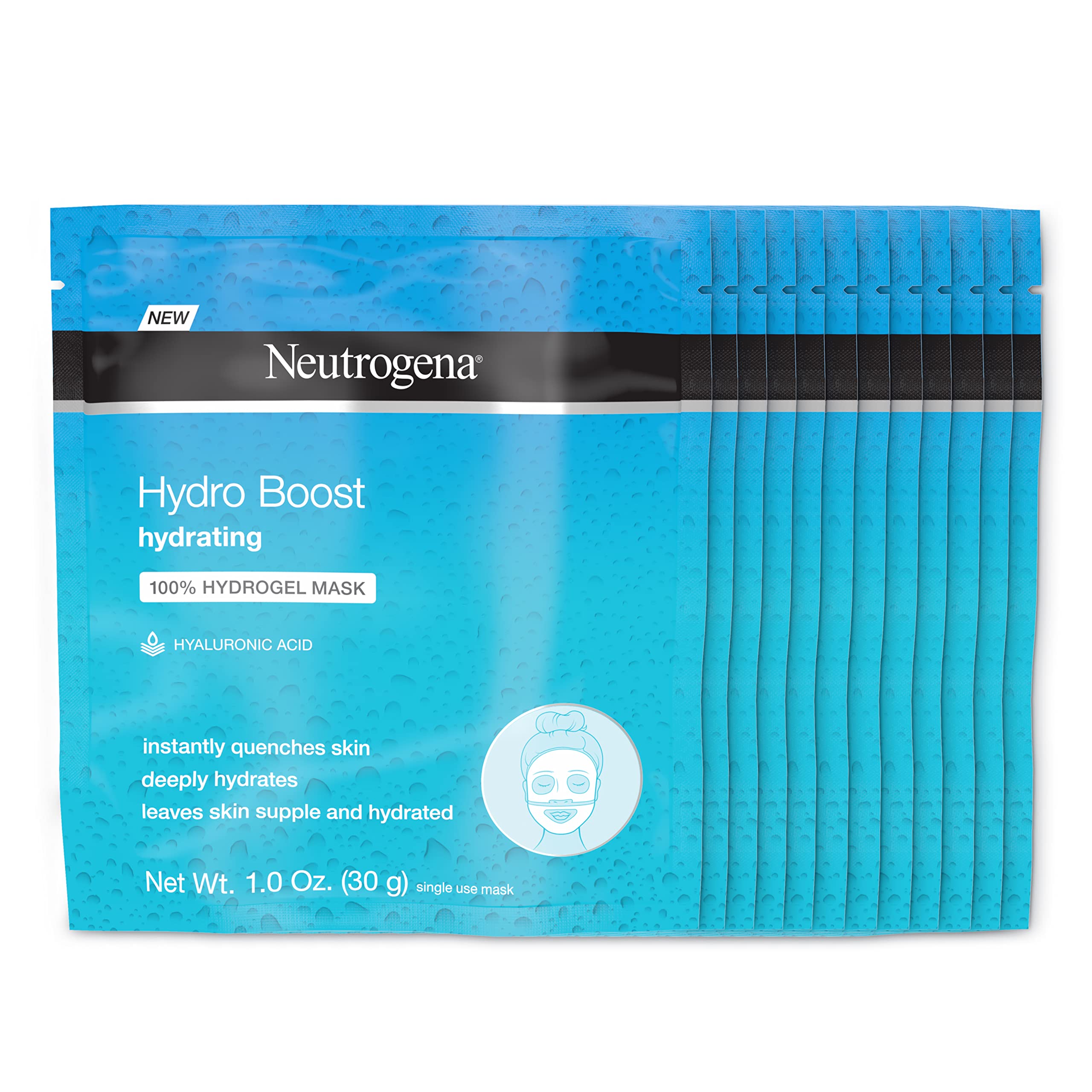 Mascarilla Facial Neutrogena Hydro Boost 100% Hydrogel X12 - Venta Internacional.