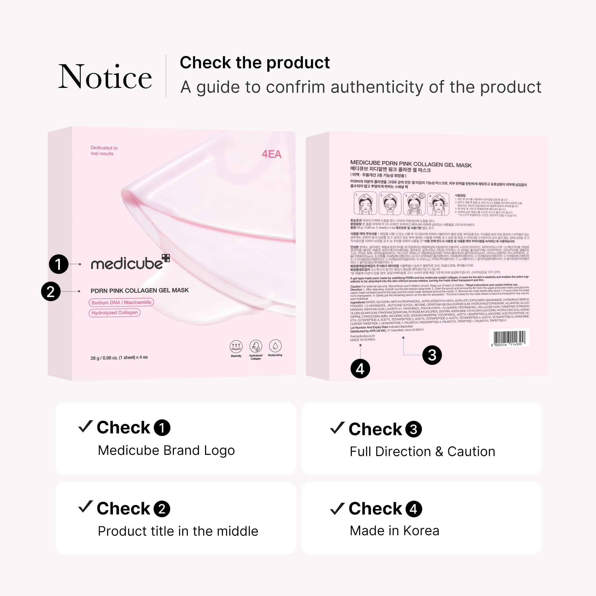 Foto 3 pulgar | Mascarilla Facial Medicube Salmon Dna Pdrn Pdrn Pink Collagen Gel - Venta Internacional.