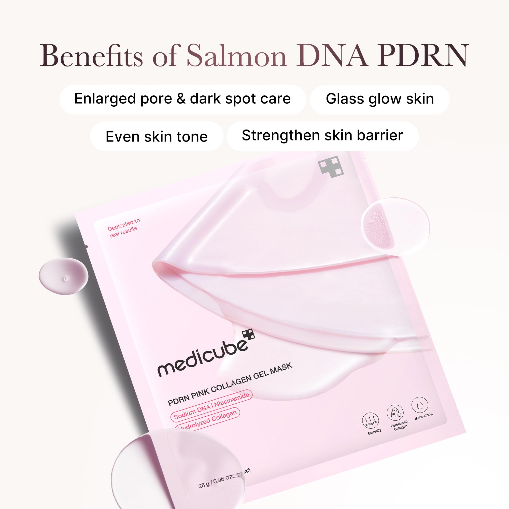 Foto 6 pulgar | Mascarilla Facial Medicube Salmon Dna Pdrn Pdrn Pink Collagen Gel - Venta Internacional.