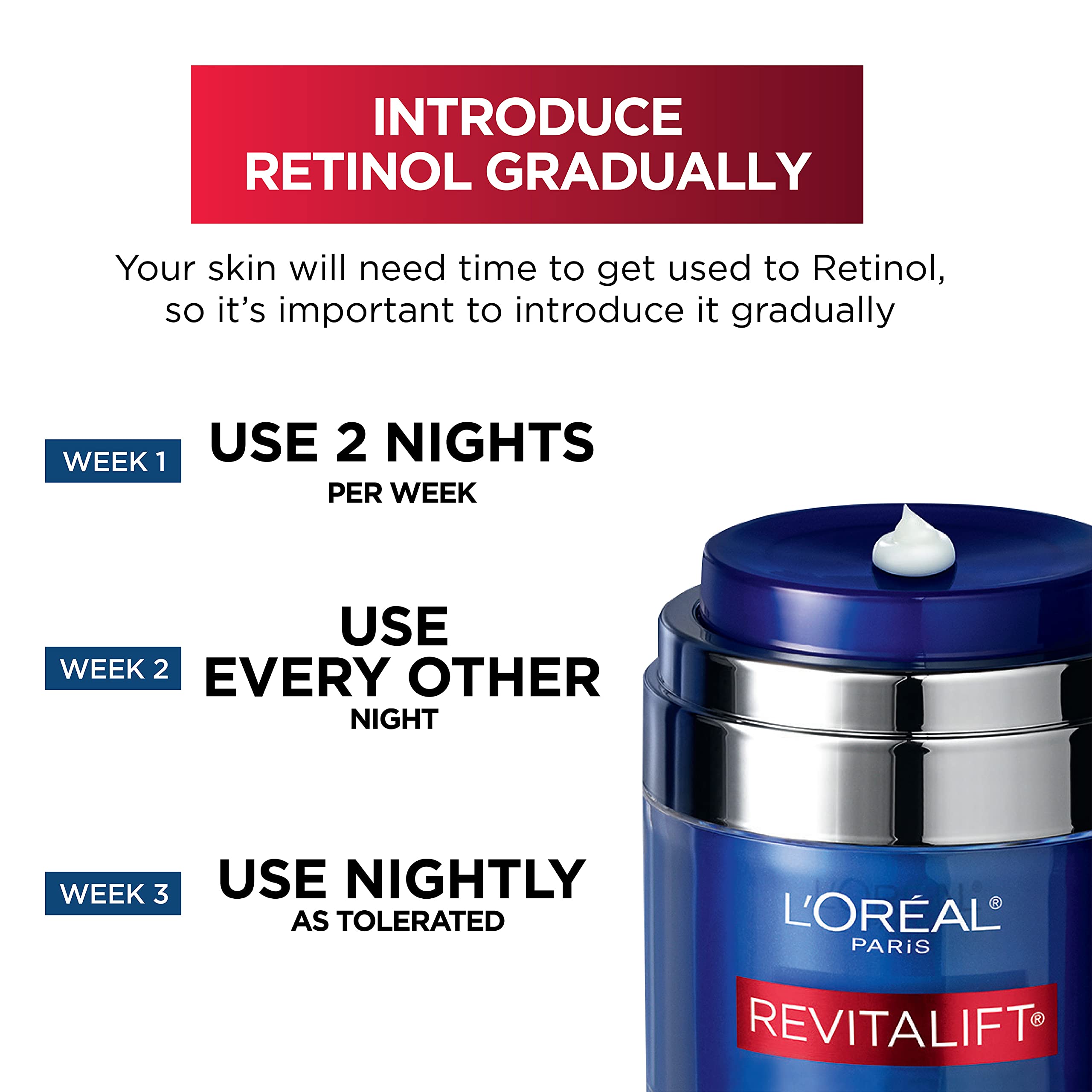Foto 5 pulgar | Crema De Noche L'oreal Paris Revitalift Retinol + Niacinamida 50 Ml - Venta Internacional.