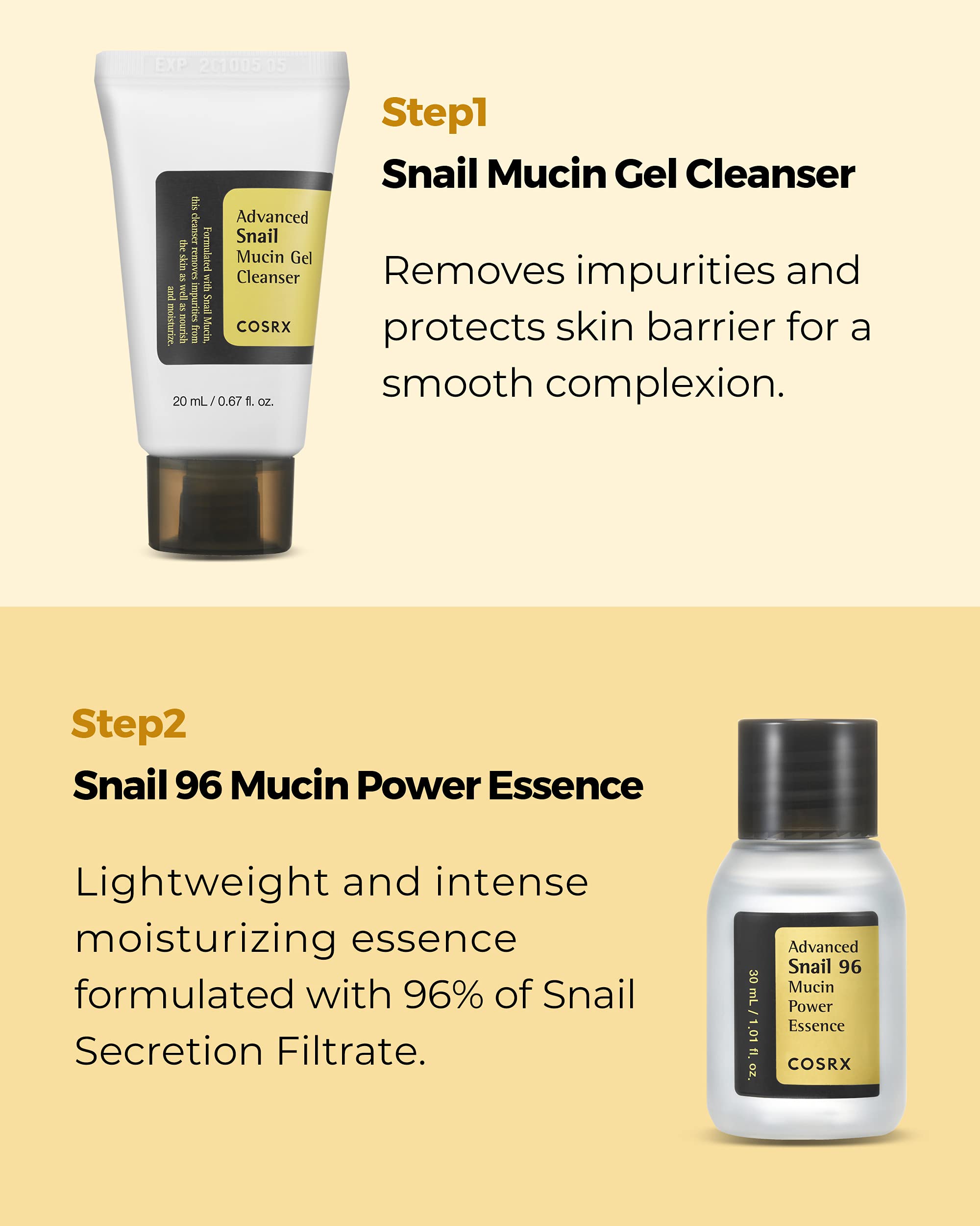 Foto 4 | Set De Cuidado De La Piel Cosrx All About Snail Con Limpiador, Esencia Y Crema - Venta Internacional.