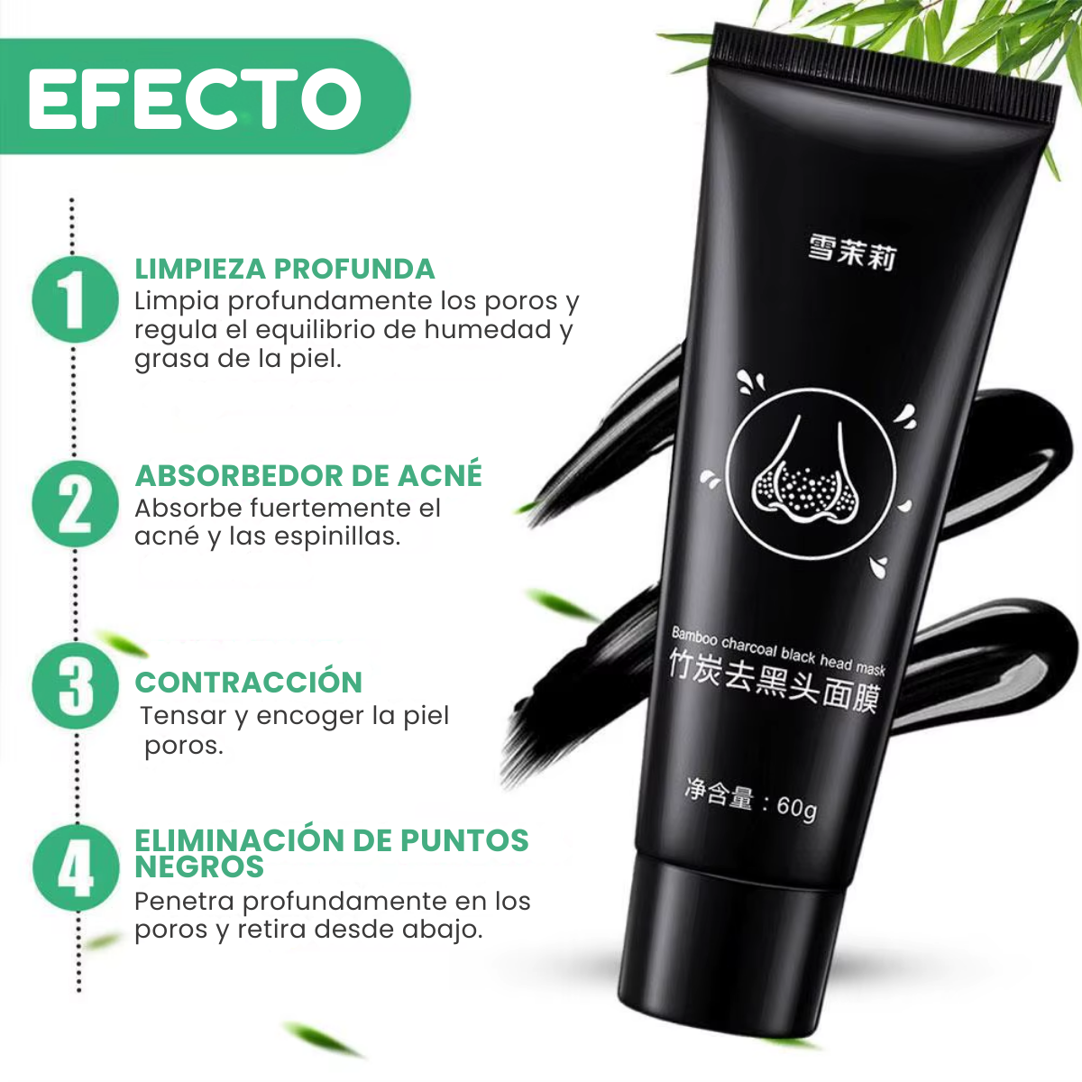 Foto 4 pulgar | Mascarilla Negra Peel Off Elimina Poros Puntos Negros Acné