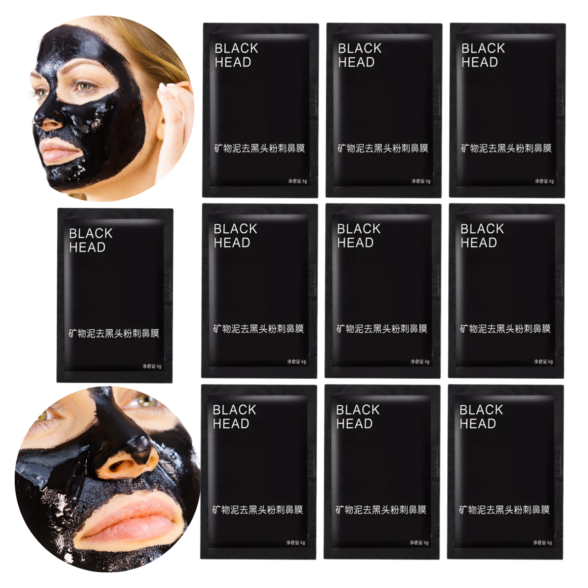 Foto 6 pulgar | 10pz Mascarilla Peel Off Removedora Puntos Negros Facial 6gr