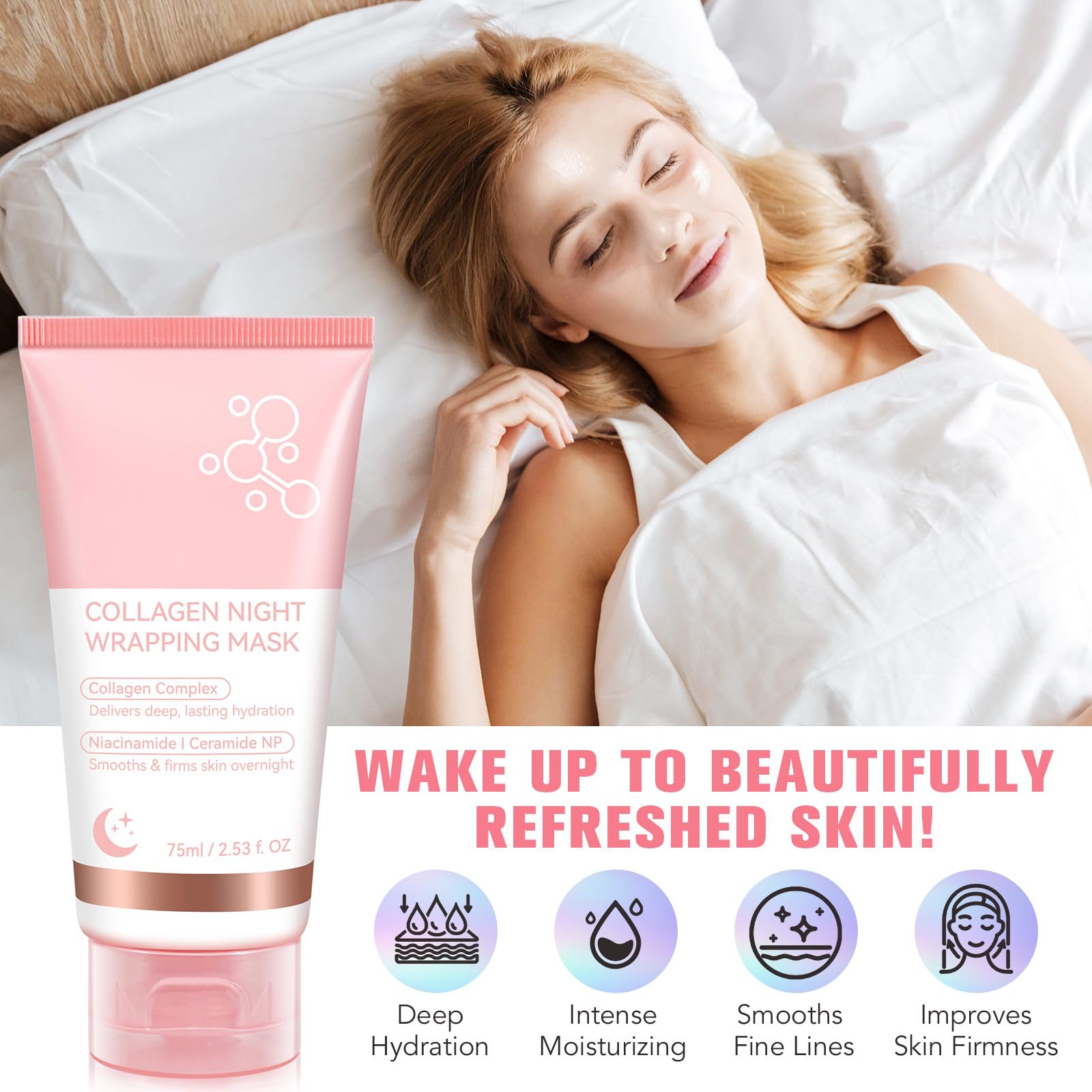 Foto 7 pulgar | Mascarilla De Colágeno Para Envolver La Noche, Elasticidad E Hidratación, 75 Ml - Venta Internacional.