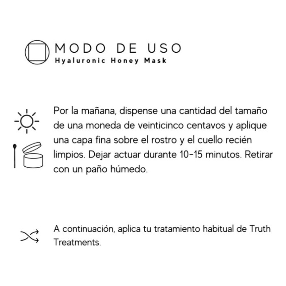 Foto 4 | Skincare Truth Hyaluronic Honey Mask Color Negro 30 Ml