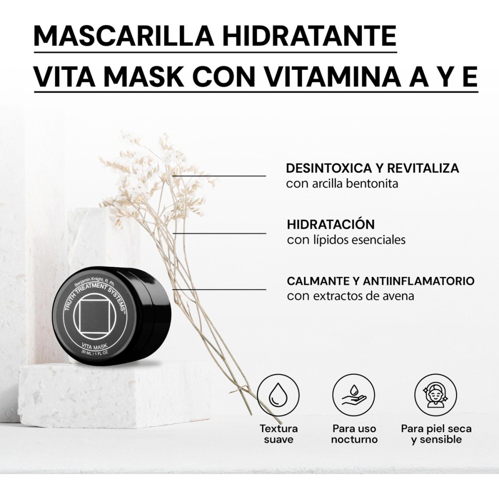 Foto 3 pulgar | Skincare Truth Vita Mask Color Negro 30 Ml