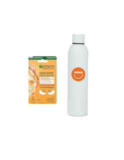 Foto 1 | Parches Para Ojos Garnier Hidra Bomb + Termo De Agua Güish