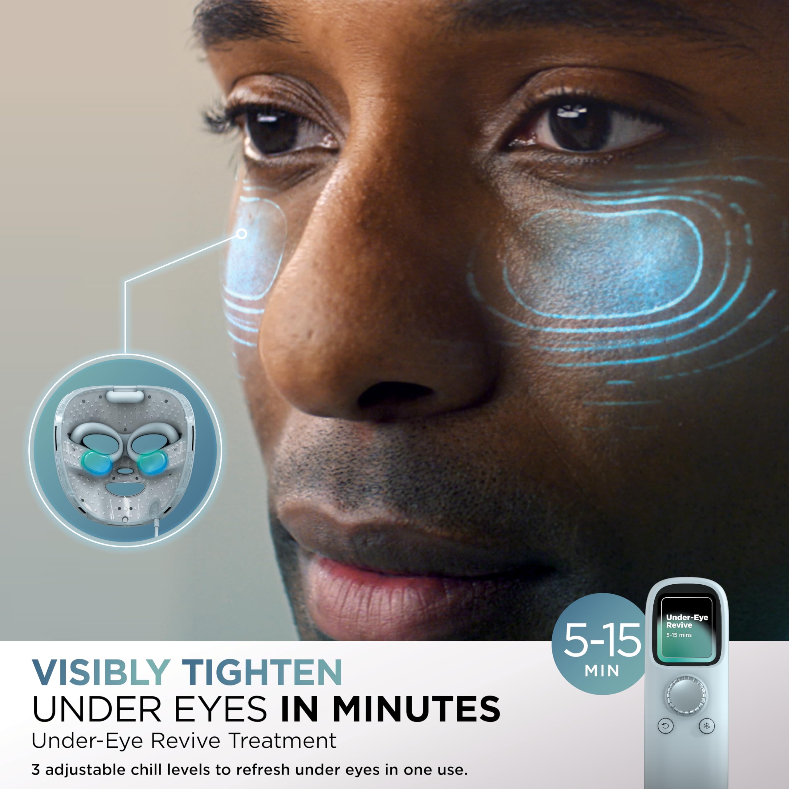 Foto 4 pulgar | Mascarilla Facial Led Shark Cryoglow Con Color Lila Refrescante Para Debajo De Los Ojos - Venta Internacional.