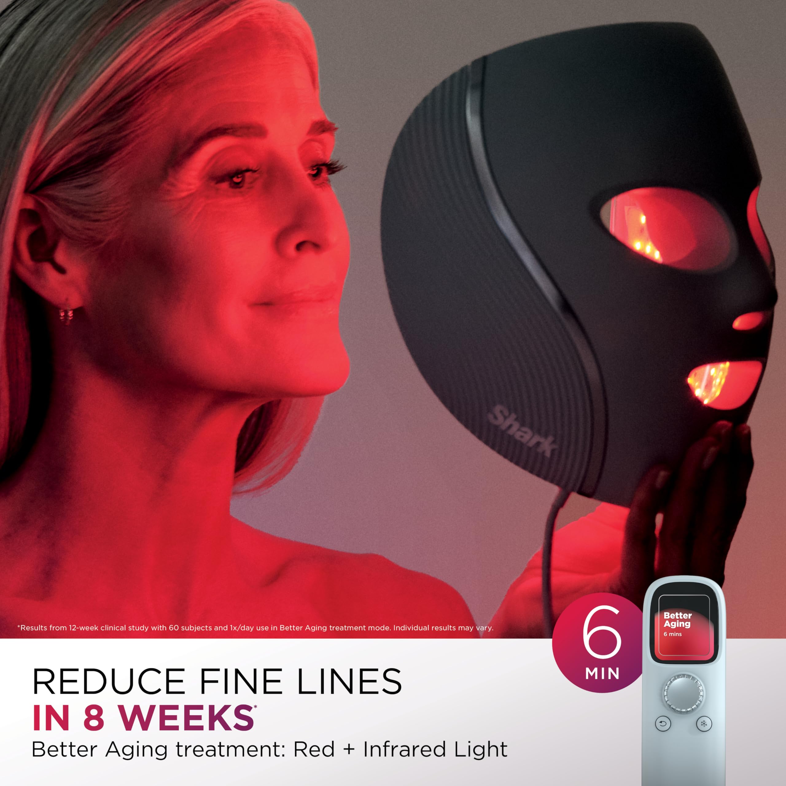 Foto 5 pulgar | Mascarilla Facial Led Shark Cryoglow Con Color Lila Refrescante Para Debajo De Los Ojos - Venta Internacional.